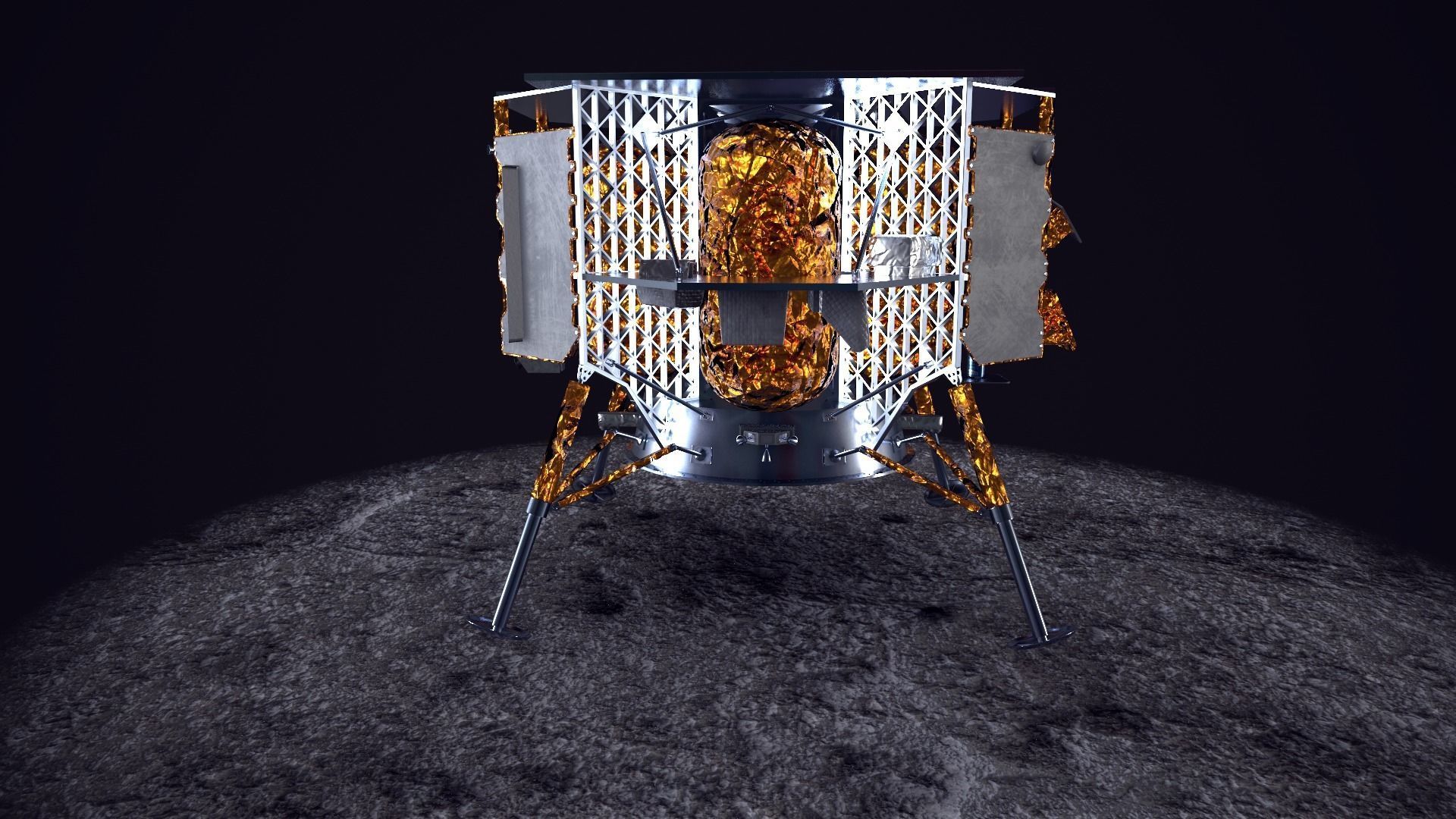 Astrobotic Peregrine Lunar Lander Mission One Low-poly 3D model_18