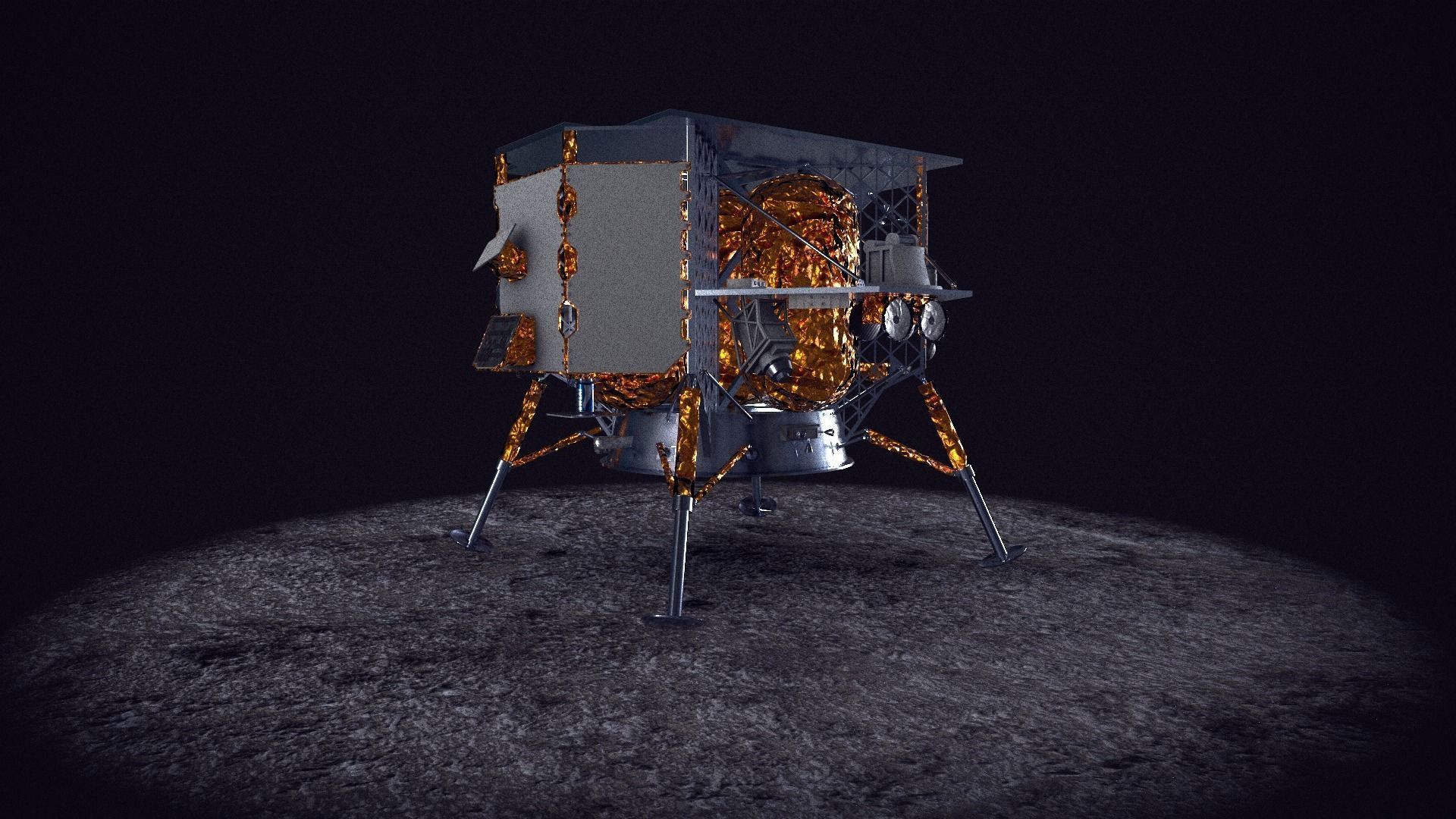 Astrobotic Peregrine Lunar Lander Mission One Low-poly 3D model_3