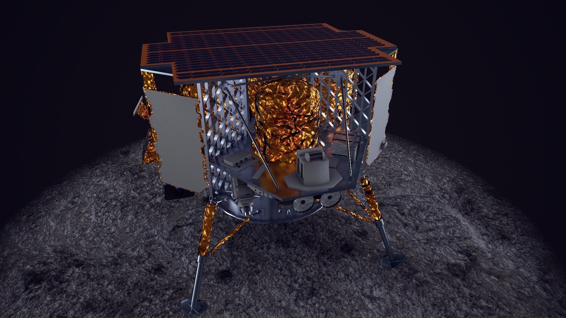 Astrobotic Peregrine Lunar Lander Mission One Low-poly 3D model_16