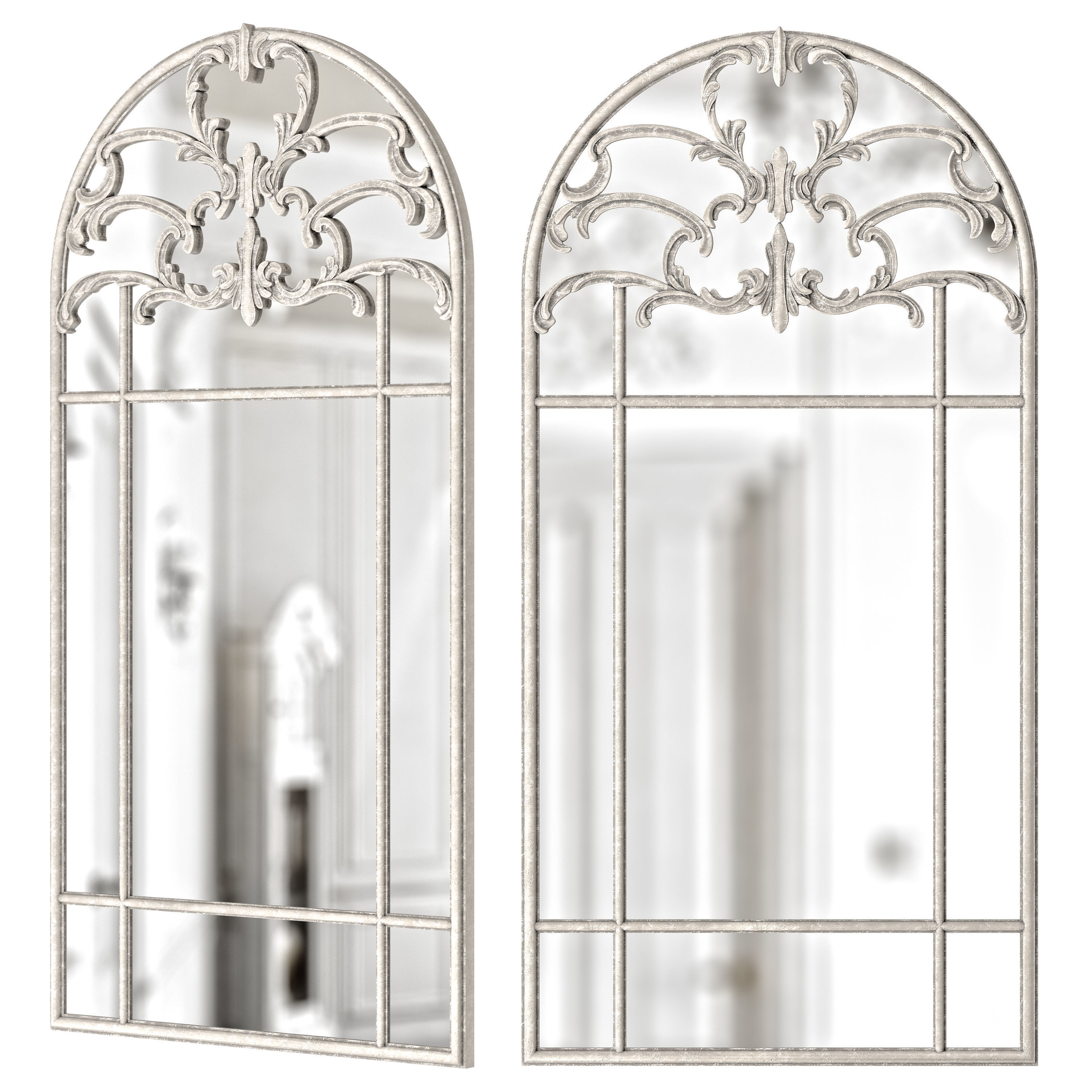Beatrice Arched Mirror 3D model_1