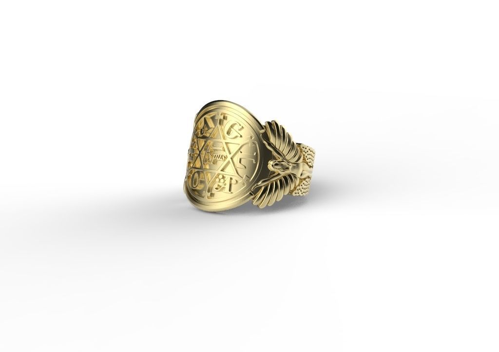 King Solomon Ring 3D print model_3