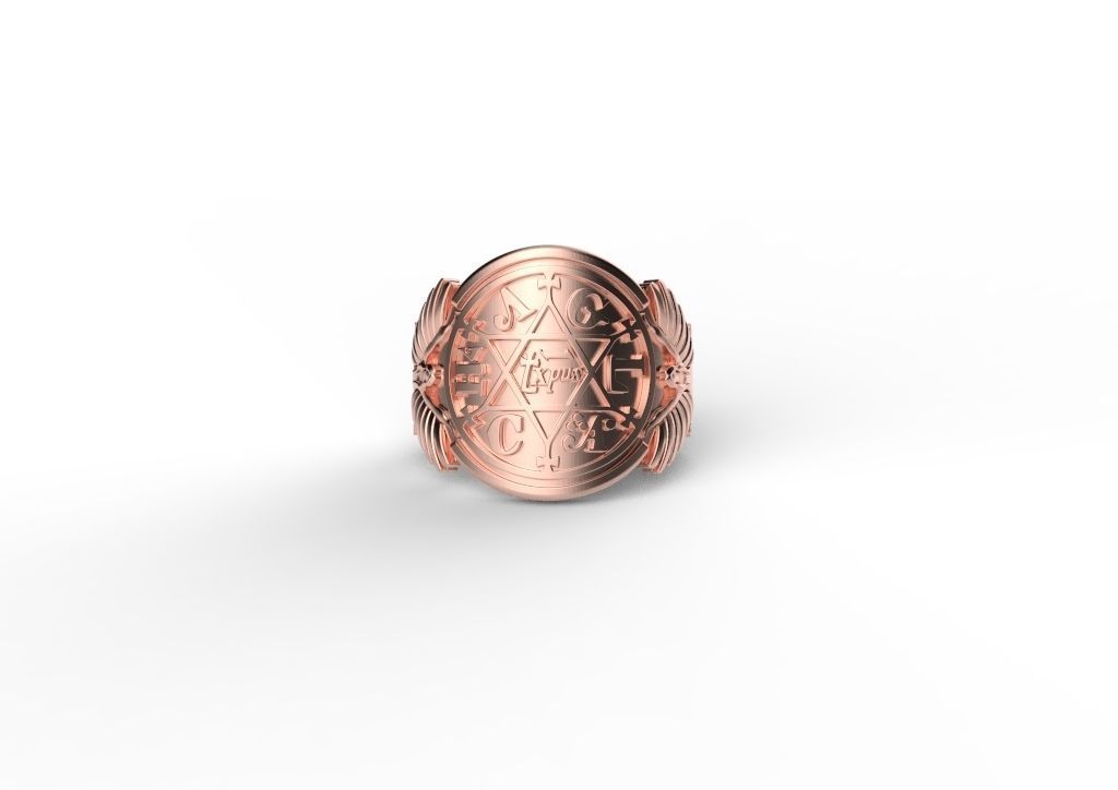 King Solomon Ring 3D print model_4