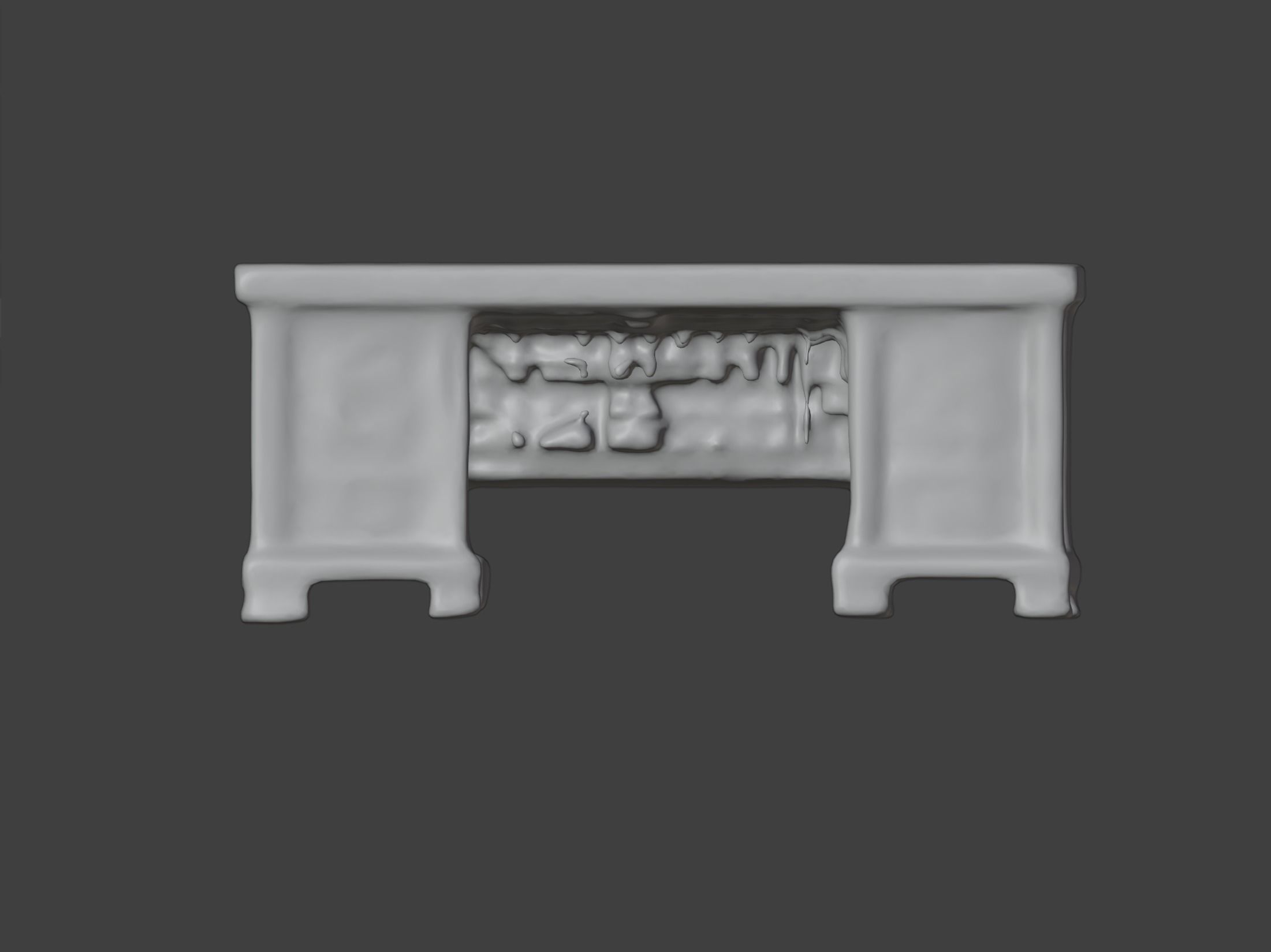 Realistic high quality wooden desk - desk 3D model_8
