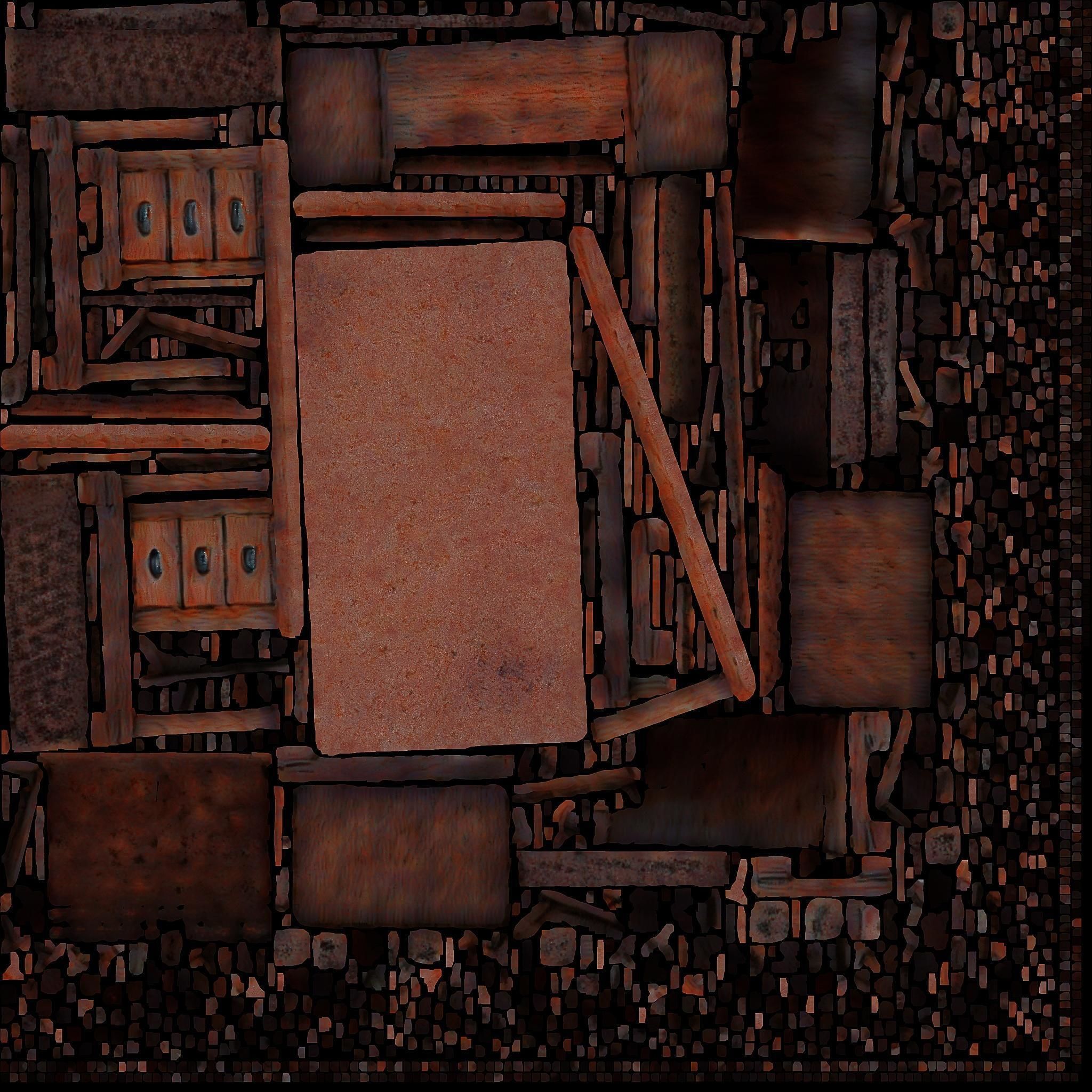 Realistic high quality wooden desk - desk 3D model_9