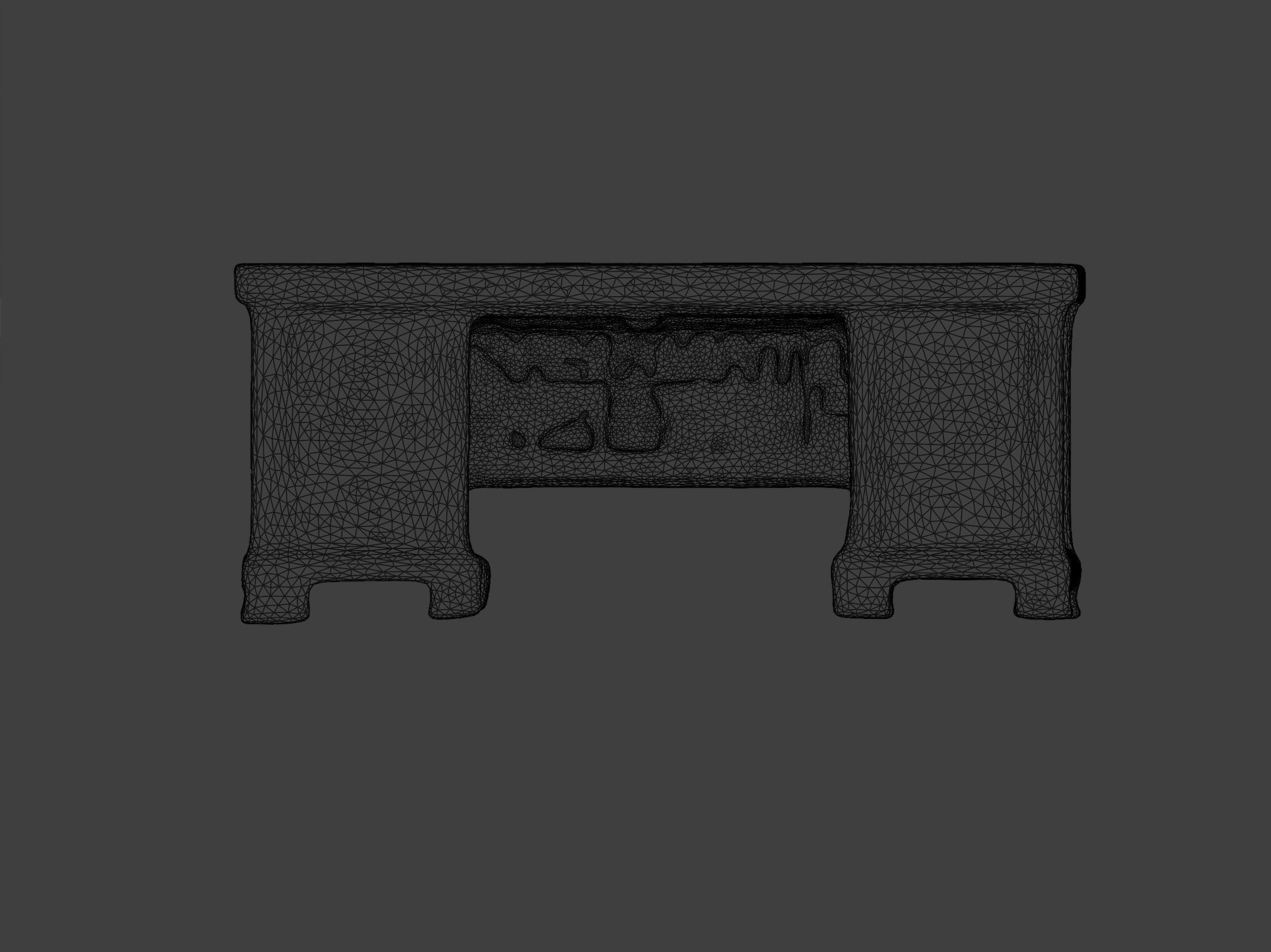 Realistic high quality wooden desk - desk 3D model_4