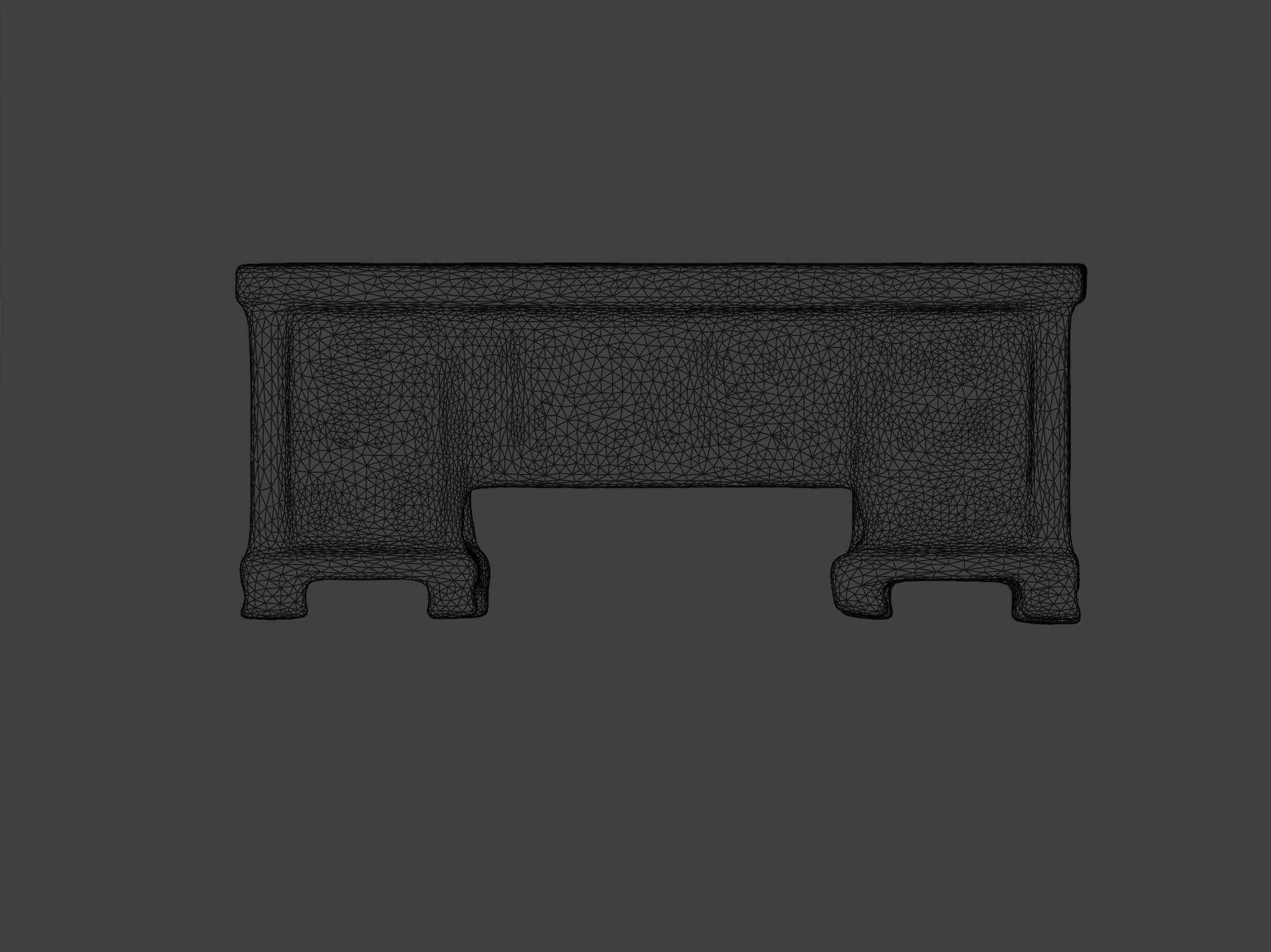 Realistic high quality wooden desk - desk 3D model_2