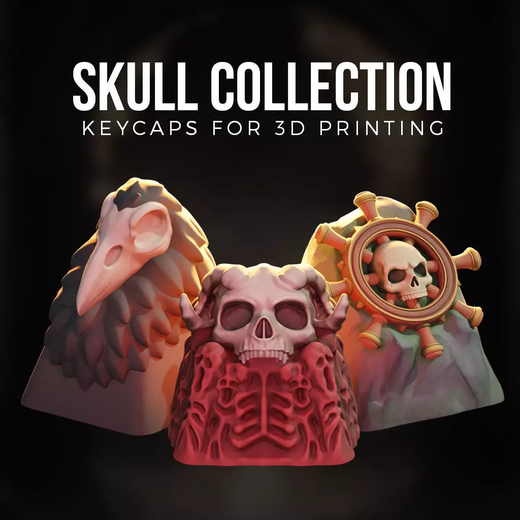 Skull collection 3D print model_0