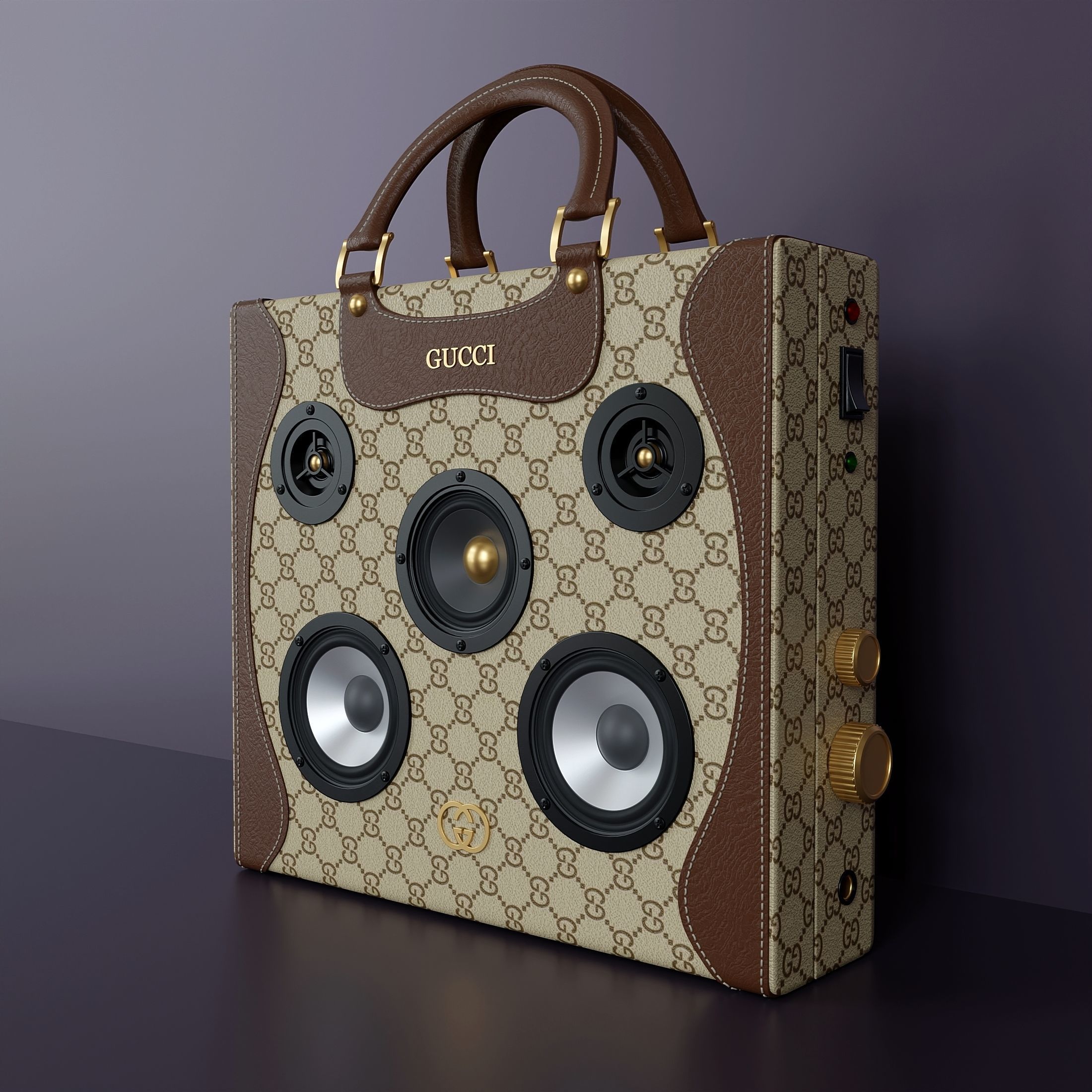 Portable bluetooth speaker 27 3D model_1