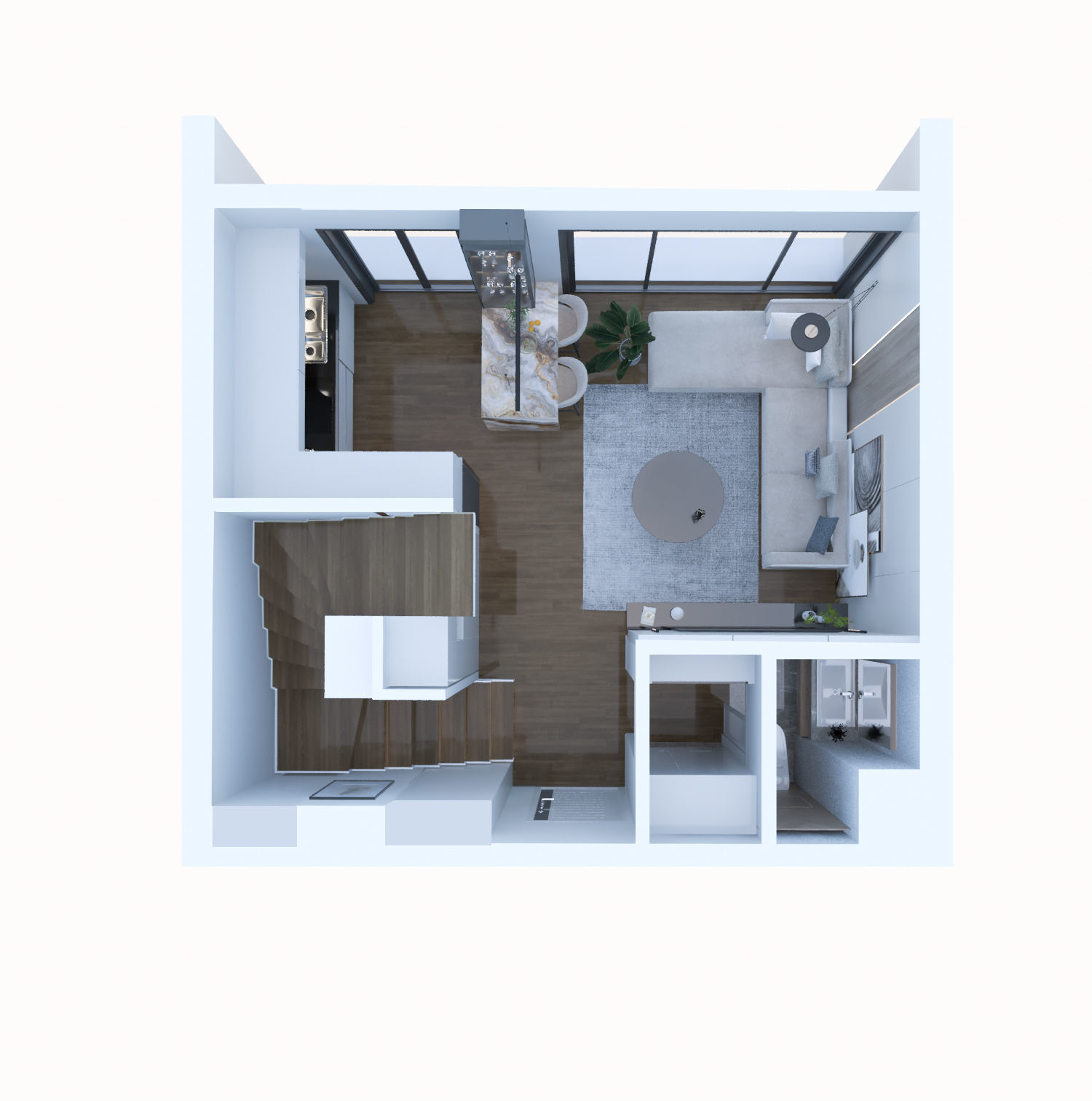 Livingroom scene 3D model_6