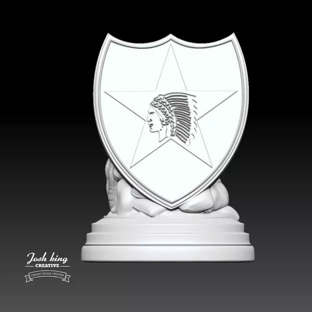 2nd Infantry Division Desktop Monument 3D print model