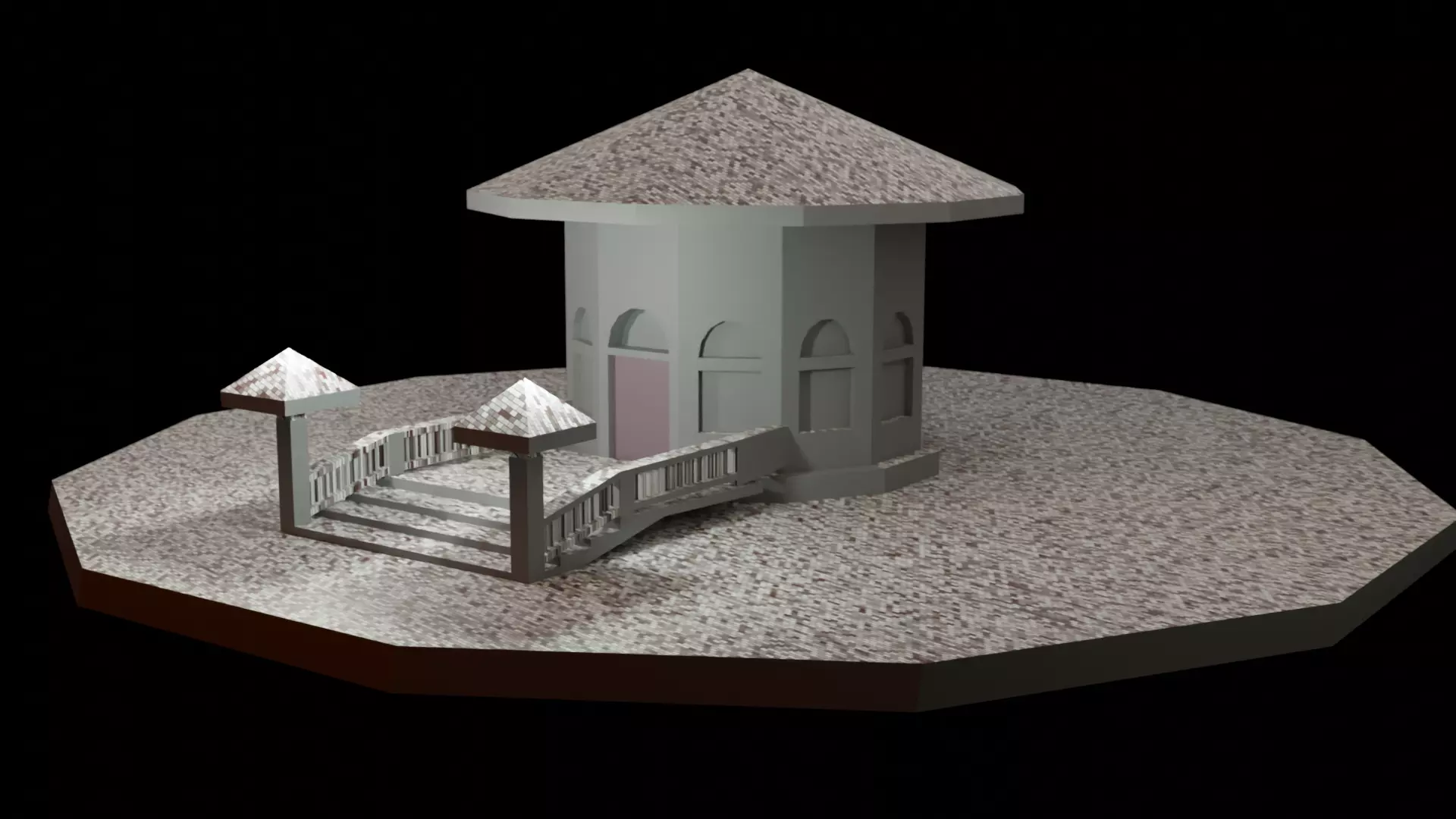 Low poly tomb model Free low-poly 3D model