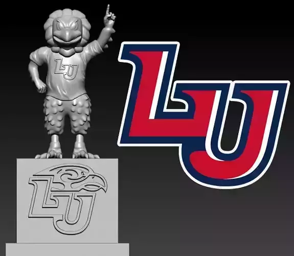 NCAA - LIBERTY FLAMES FOOTBALL MASCOT STATUE - AMERICAN FOOTBALL