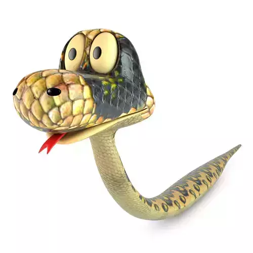 Cartoon Snake Low-poly 3D model Low-poly 3D model