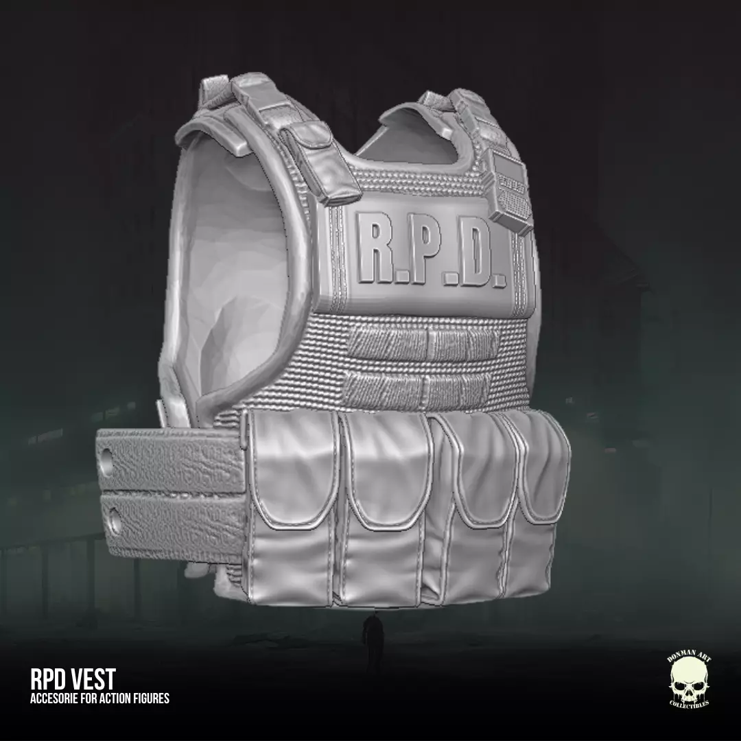 Resident Evil Fan Art Vest 3D printable File For Action Figures 3D print model_0