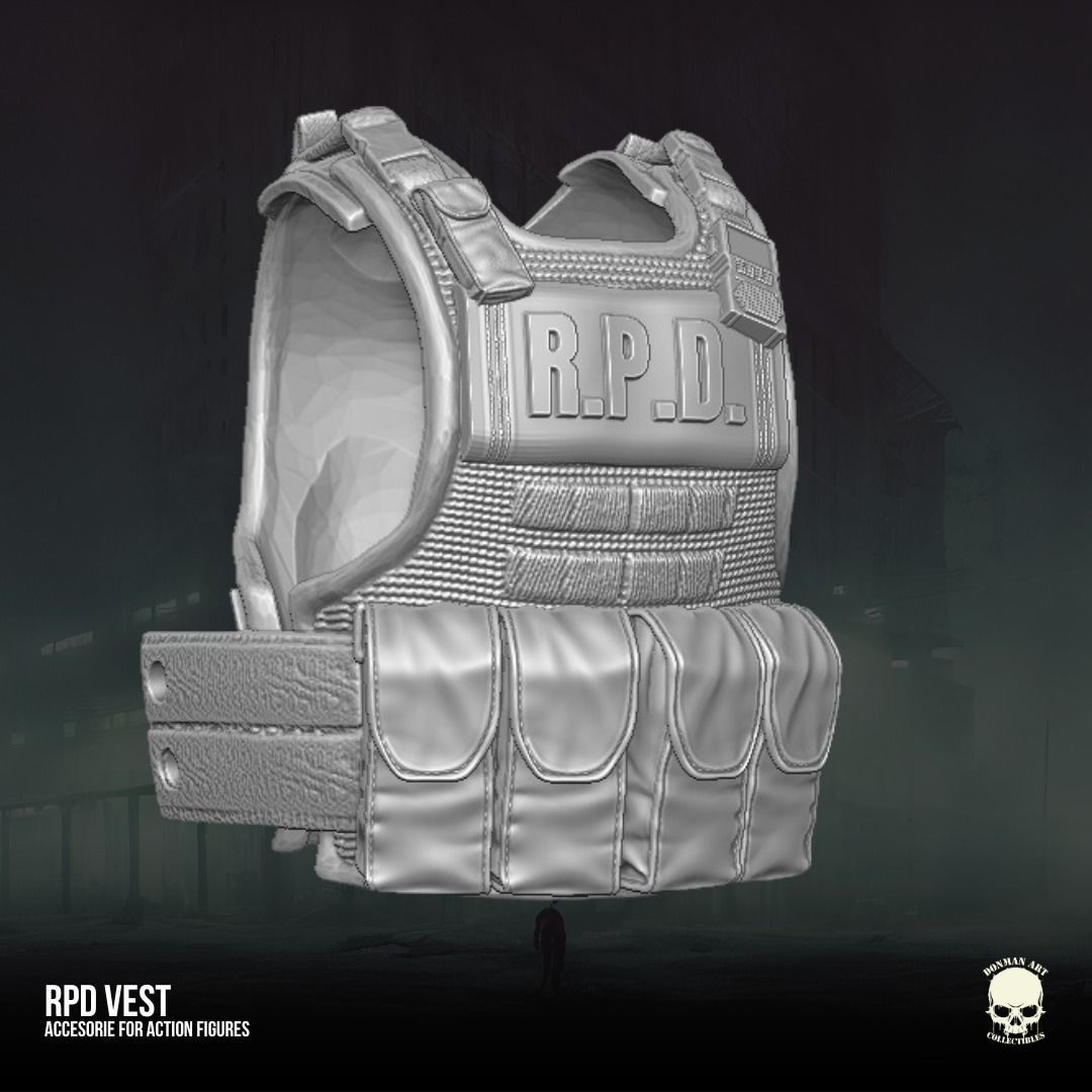 Resident Evil Fan Art Vest 3D printable File For Action Figures 3D print model_4