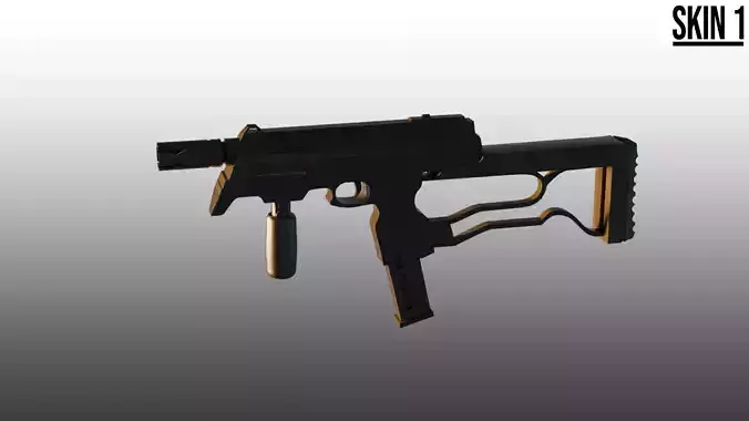 MP9 - Low Poly - custom design with 4 texture variations