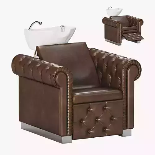 MYSTERY COMFORT Barber chair with sink Low-poly 3D model