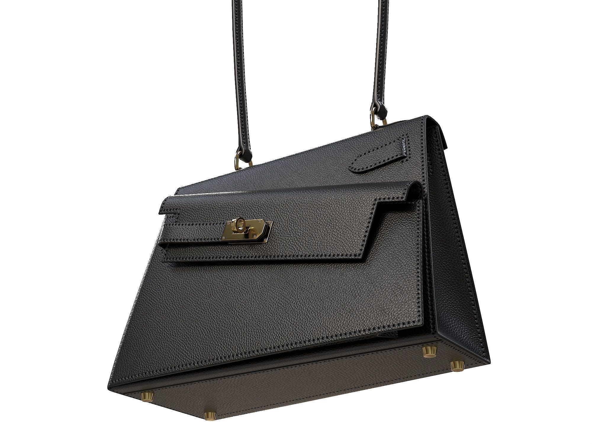 Hermes Kelly Sellier 20 en Desordre Limited Edition 3D Model Collection_11
