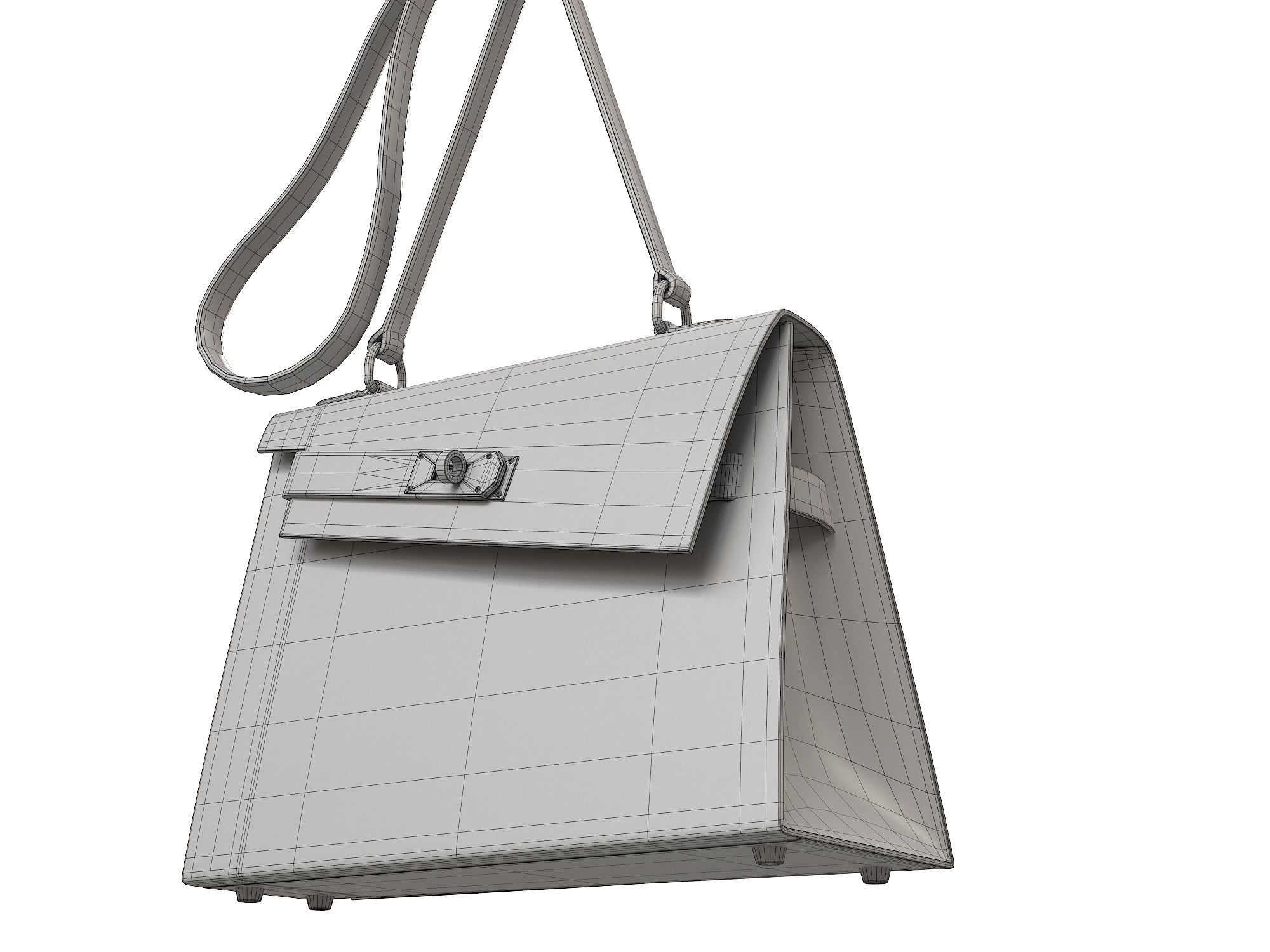 Hermes Kelly Sellier 20 en Desordre Limited Edition 3D Model Collection_18