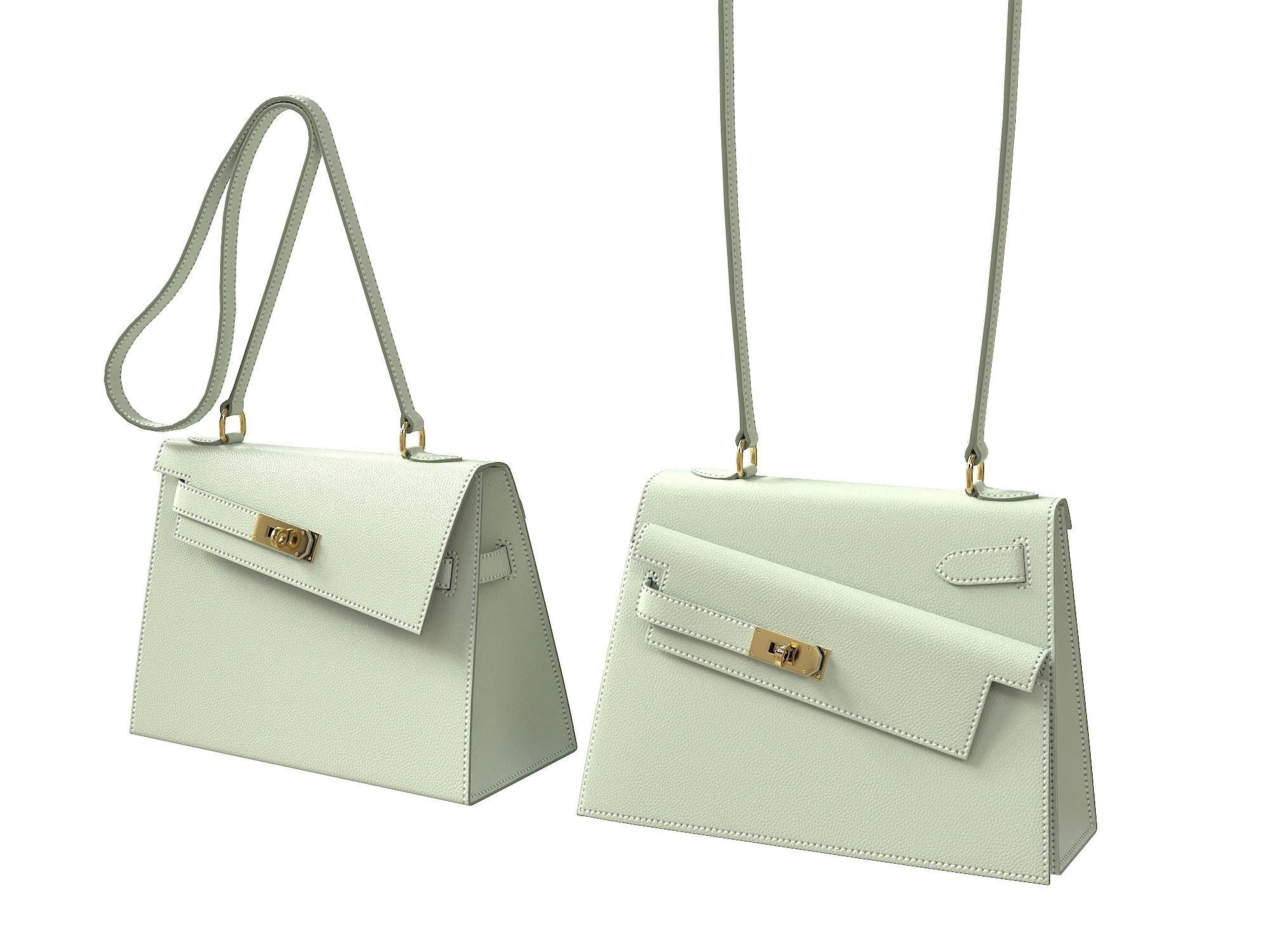 Hermes Kelly Sellier 20 en Desordre Limited Edition 3D Model Collection_5