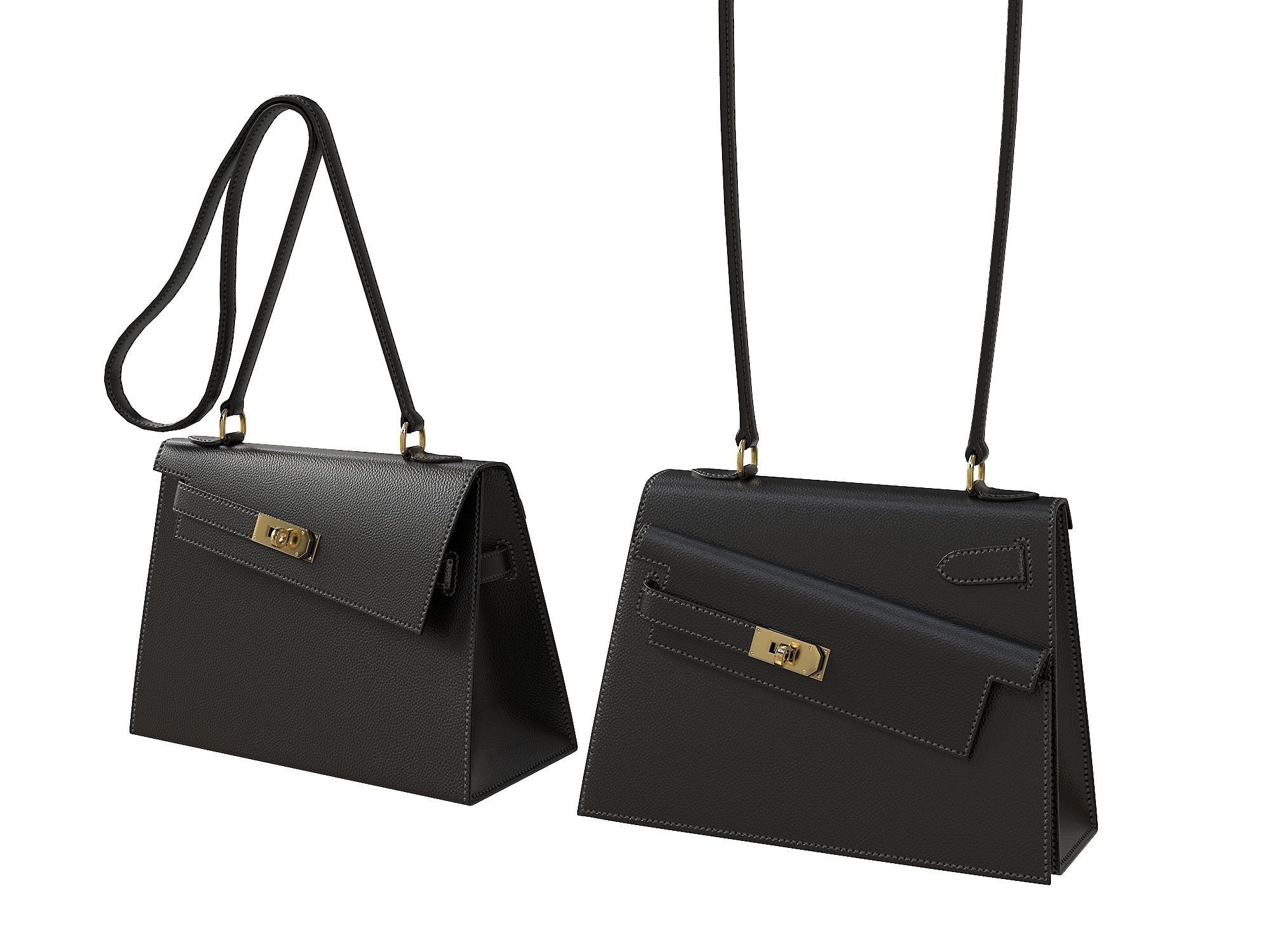 Hermes Kelly Sellier 20 en Desordre Limited Edition 3D Model Collection_3