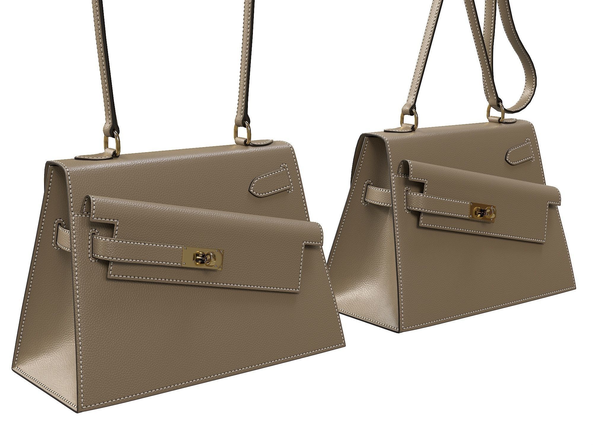 Hermes Kelly Sellier 20 en Desordre Limited Edition 3D Model Collection_13