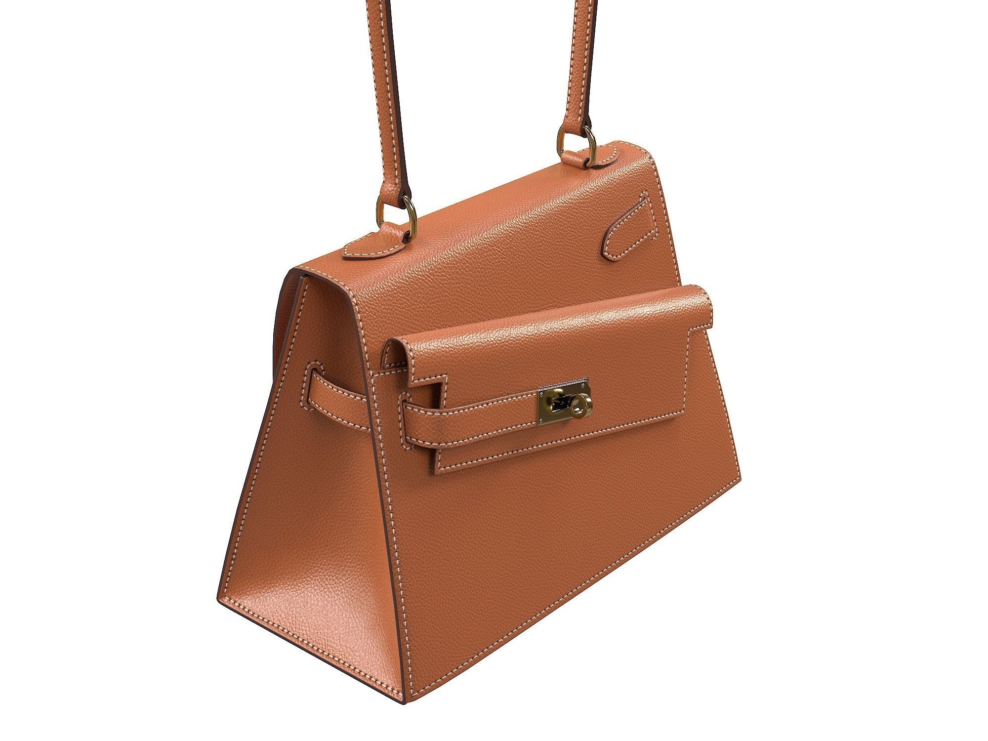 Hermes Kelly Sellier 20 en Desordre Limited Edition 3D Model Collection_12