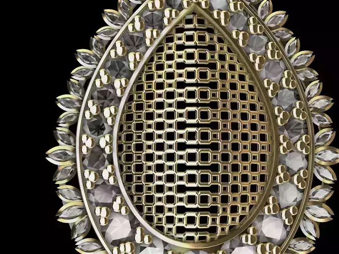 Pear Diamond Marquise Pendant