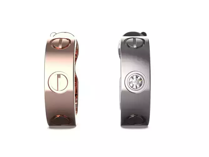 Love Hoop Earrings 3D print model
