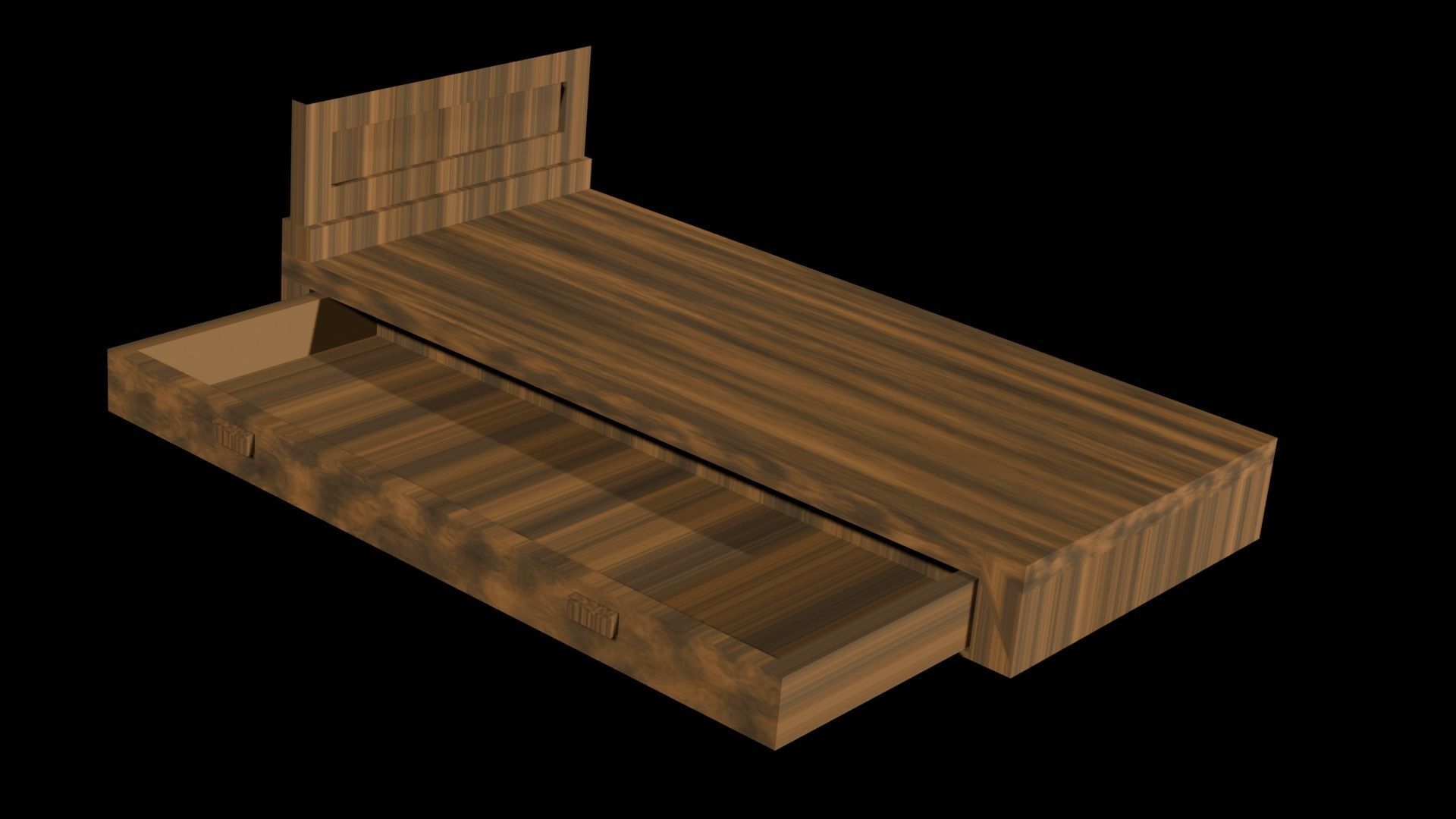 Box bed model Free 3D model_1
