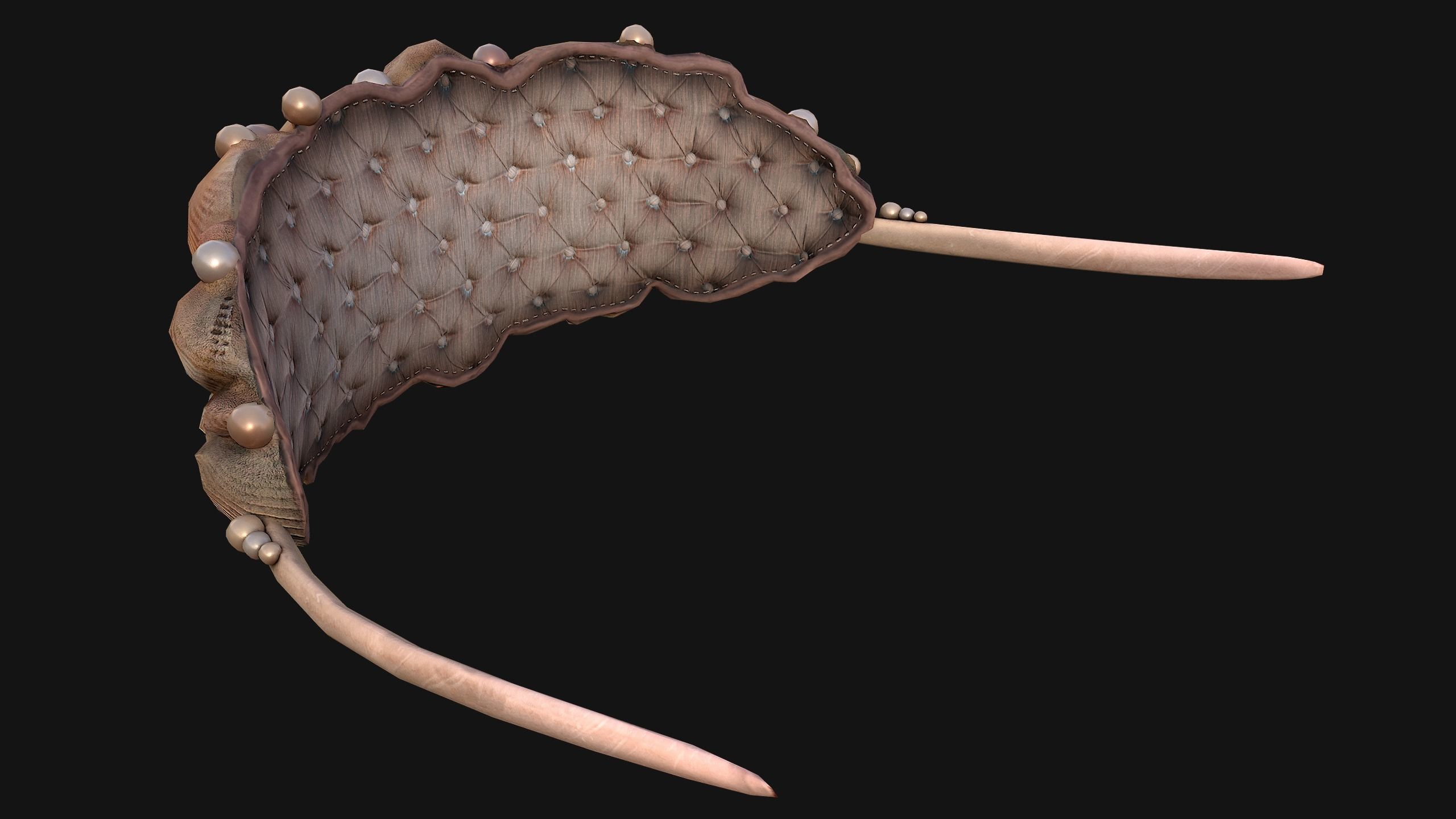 Sea Crown Mermaid Hair Band  Low-poly 3D model_25