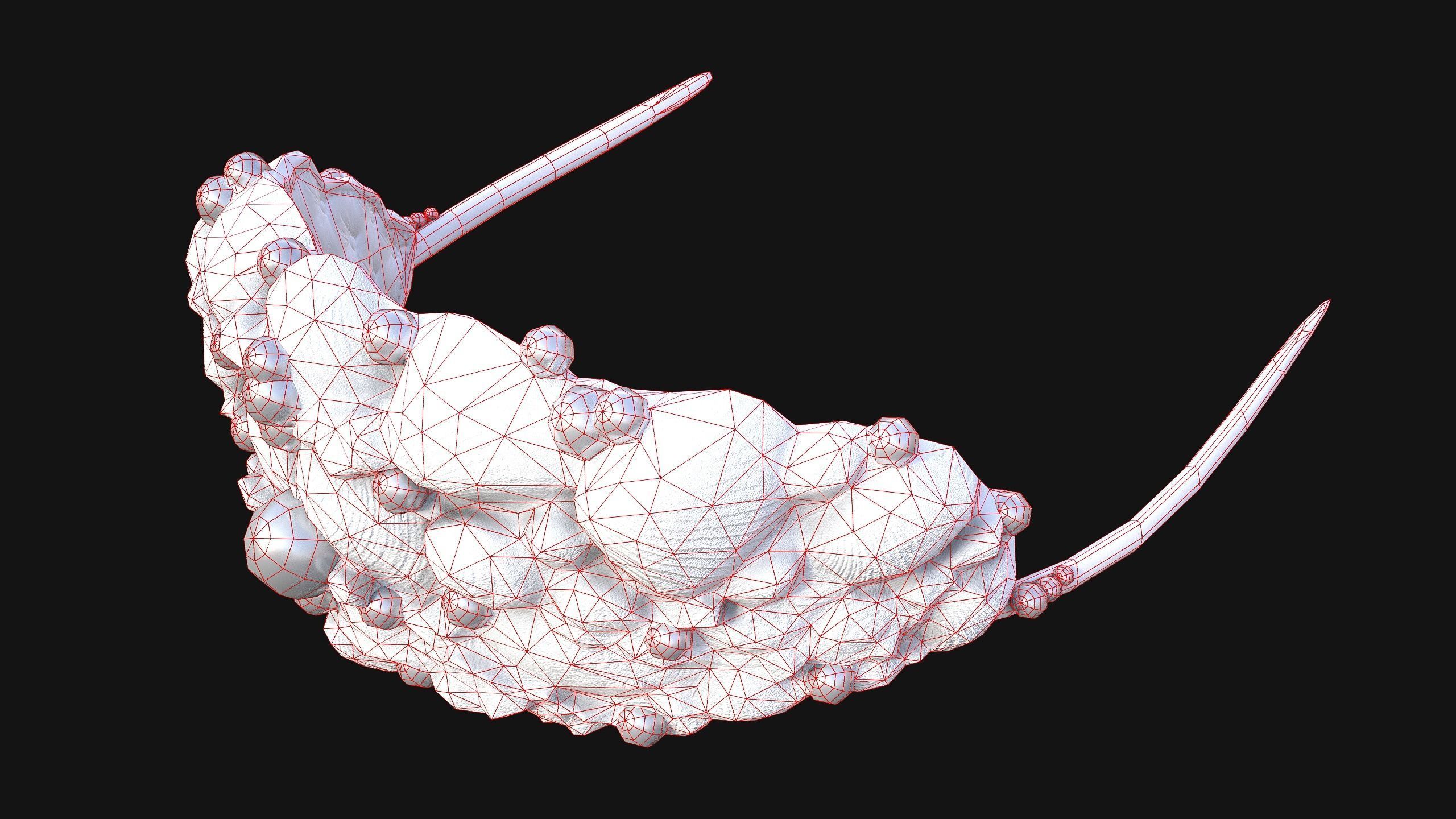 Sea Crown Mermaid Hair Band  Low-poly 3D model_28