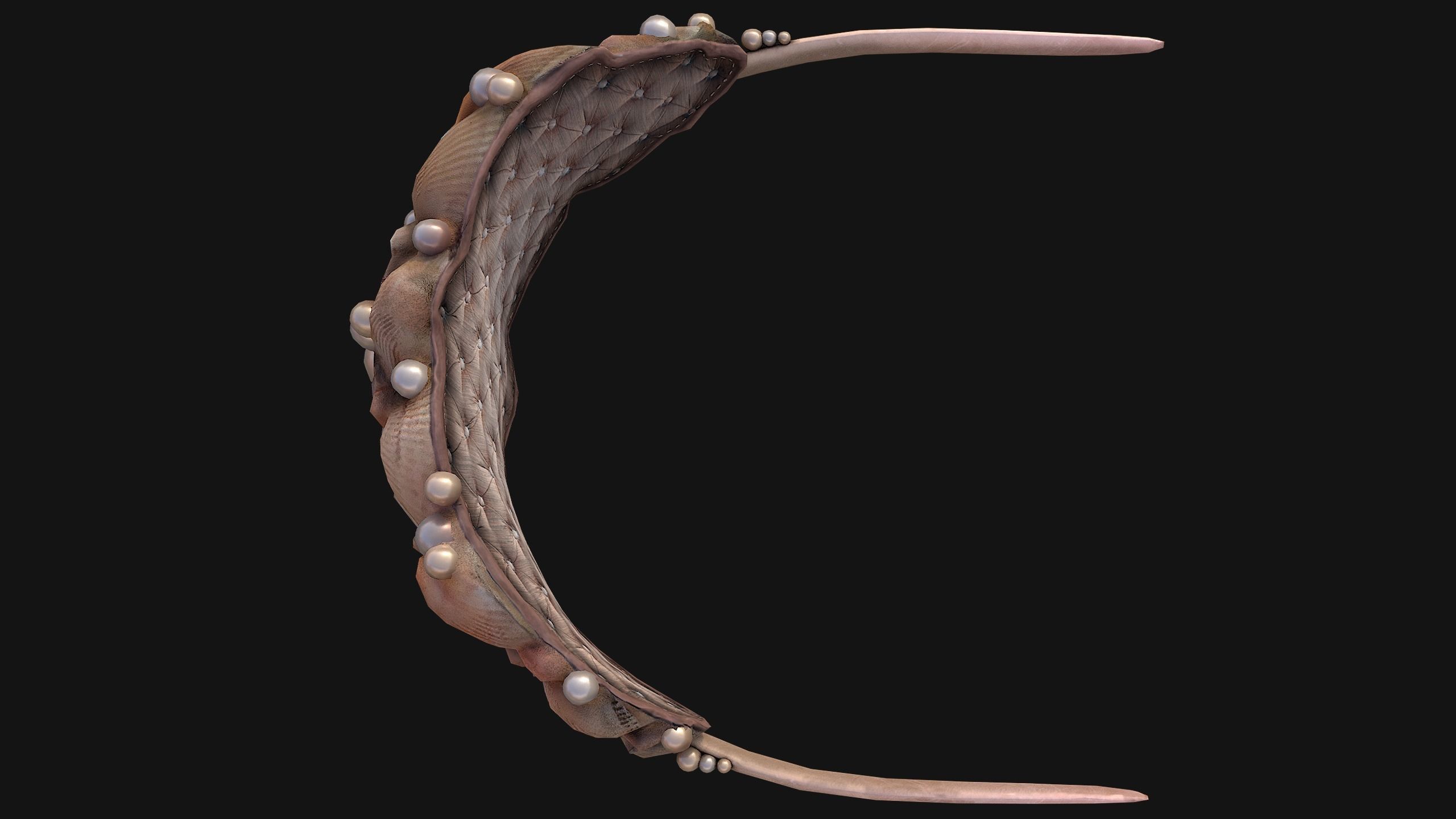 Sea Crown Mermaid Hair Band  Low-poly 3D model_27