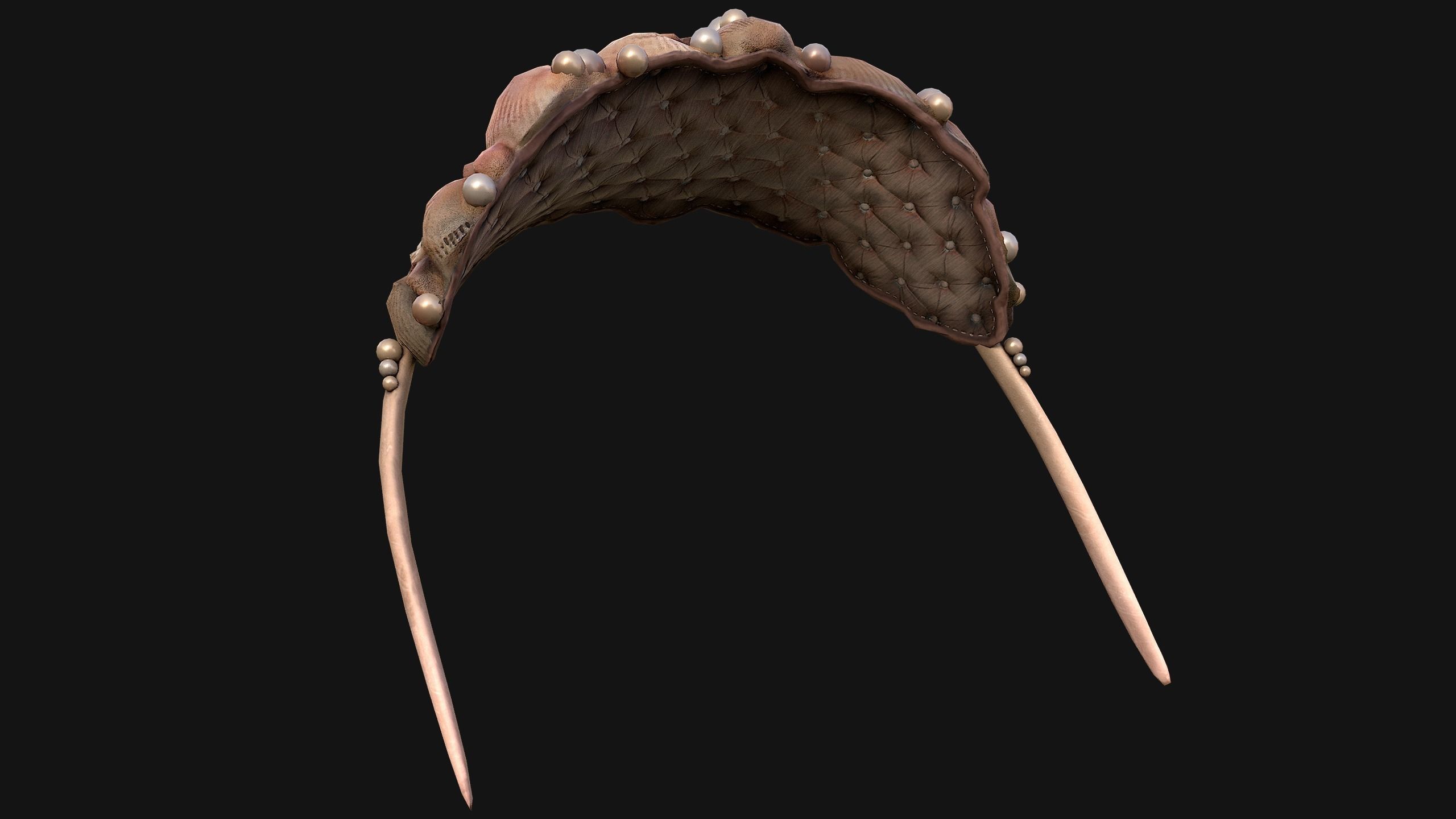 Sea Crown Mermaid Hair Band  Low-poly 3D model_11