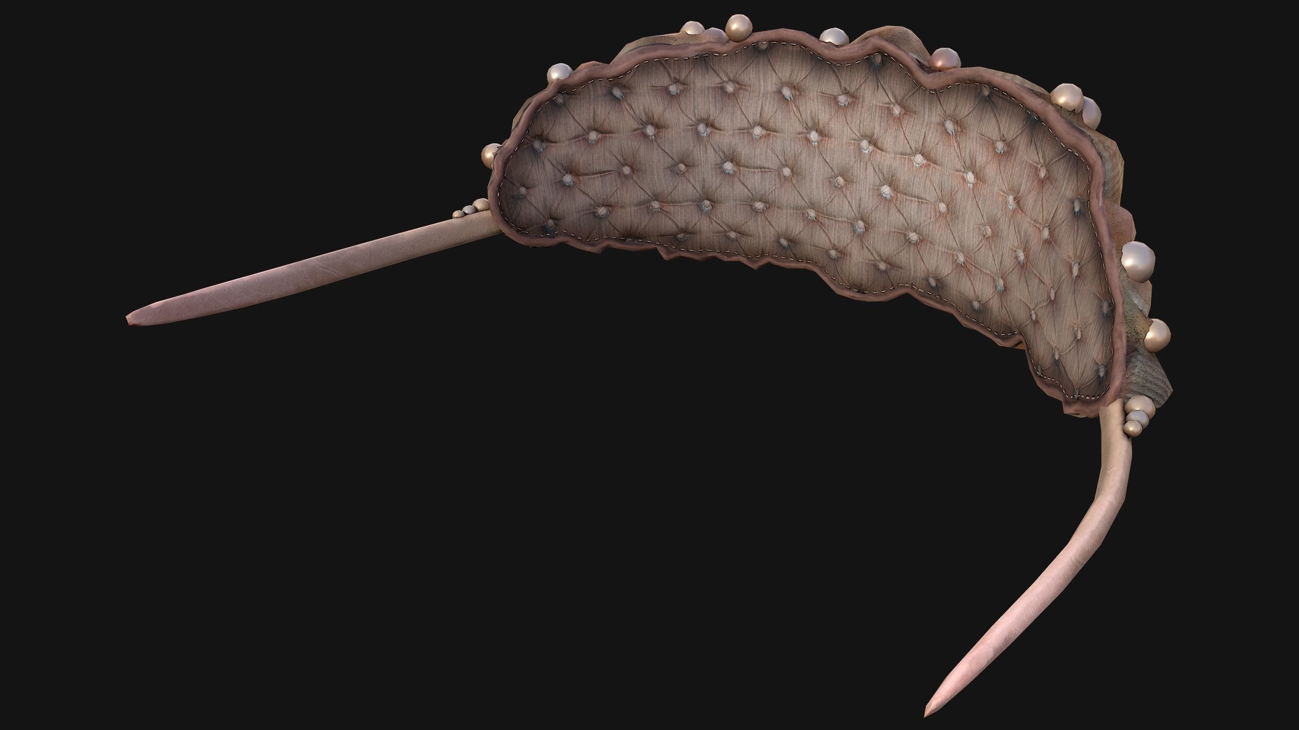 Sea Crown Mermaid Hair Band  Low-poly 3D model_22