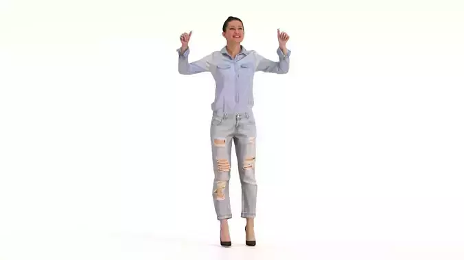 YOUNG FAN WOMAN full body