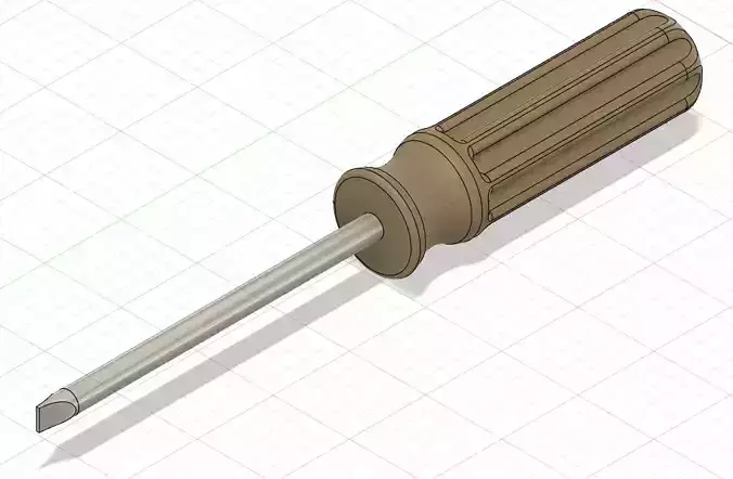 flathead screwdriver printable model 3D print model