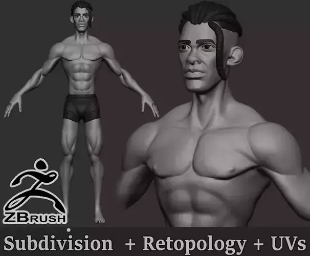 Stylized Black Male Basemesh 