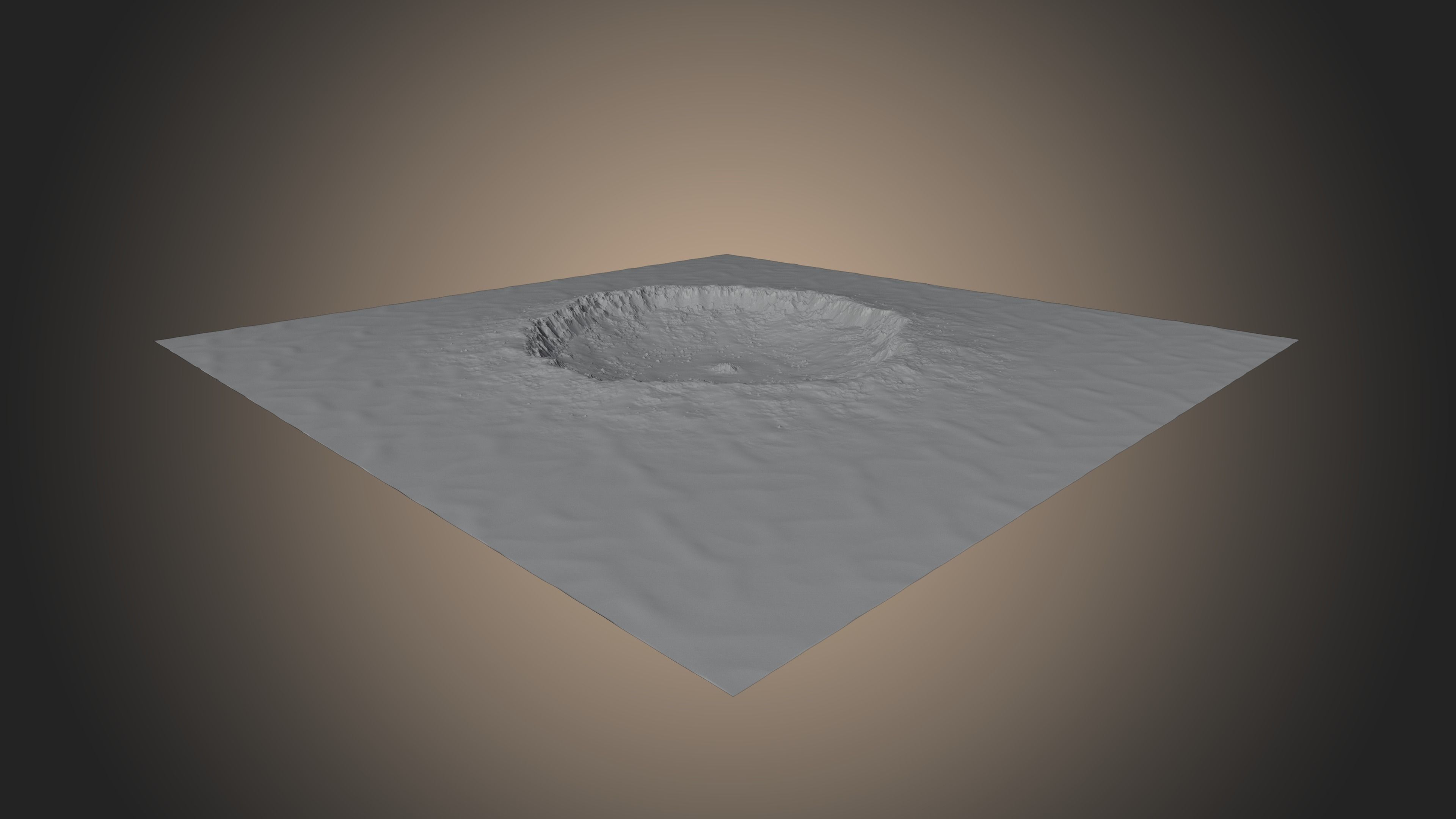 Mars Crater 3D model_7