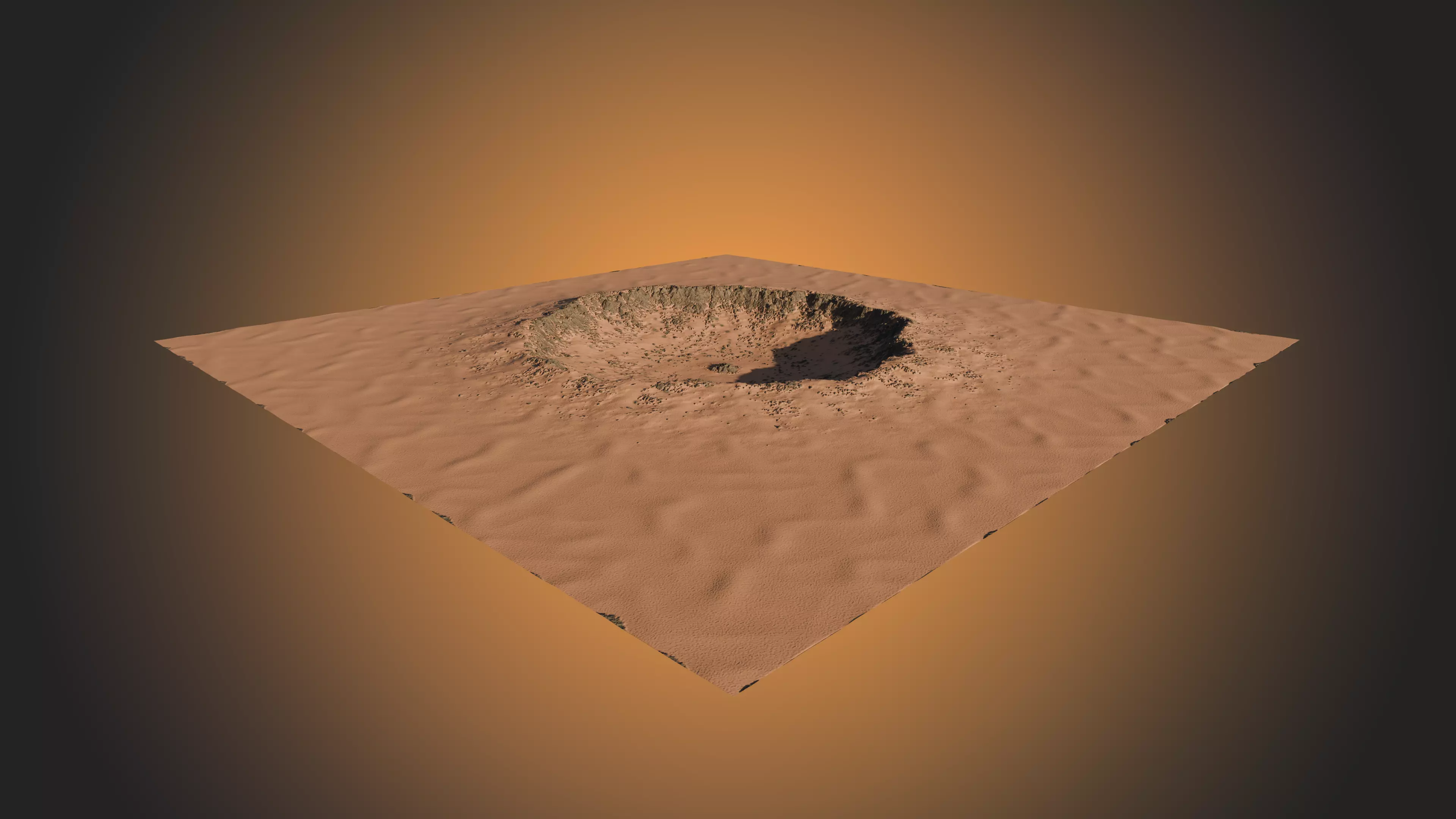 Mars Crater 3D model_0