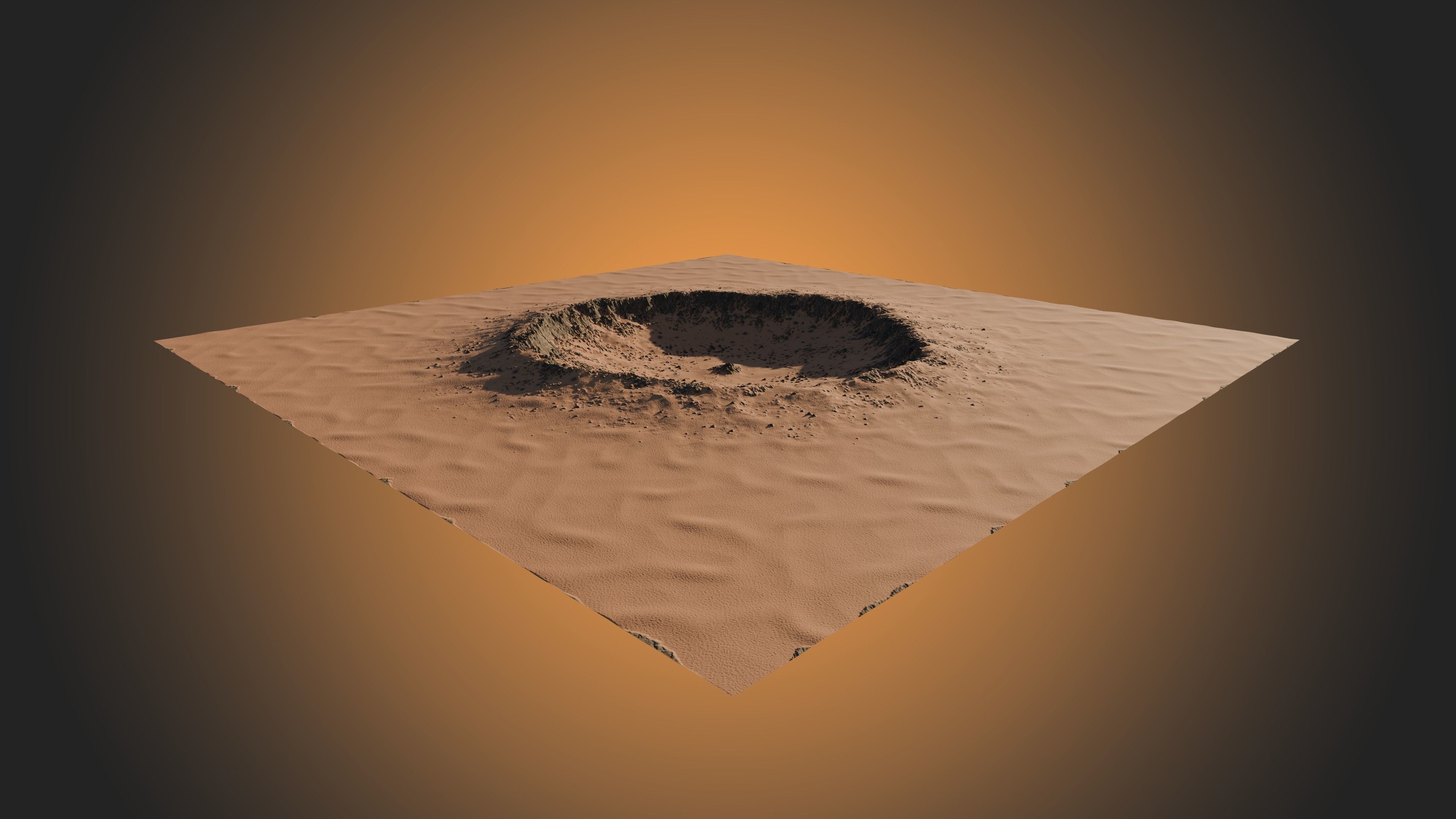 Mars Crater 3D model_3