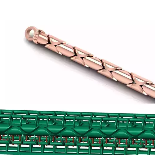 New Elegant Direct Casting Chain  3D print model