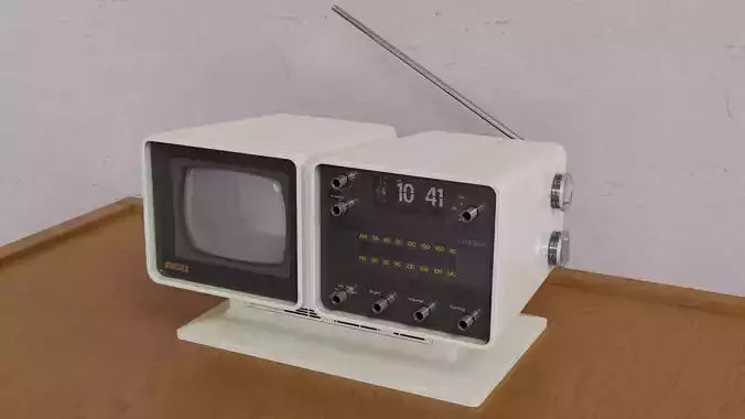 Vintage Flip Clock Tv and Radio RCN AS-059