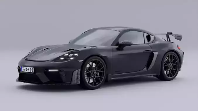 Porsche Cayman GT4 RS 3D Blender File Textured