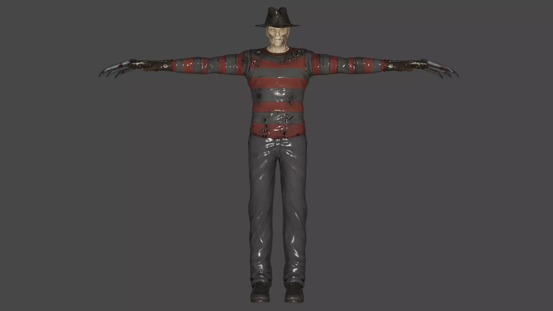 Freddy Krueger Low-poly 3D model_0