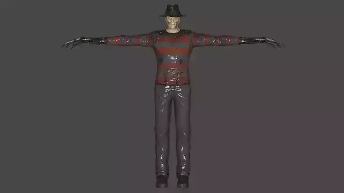 Freddy Krueger Low-poly 3D model