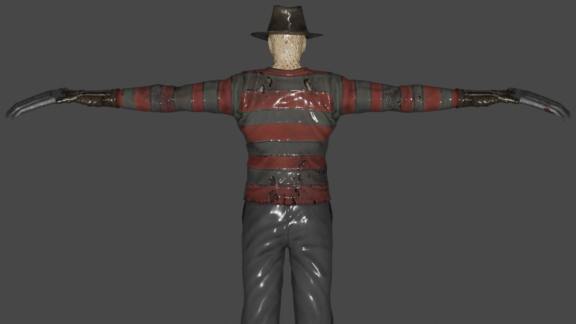 Freddy Krueger Low-poly 3D model_5