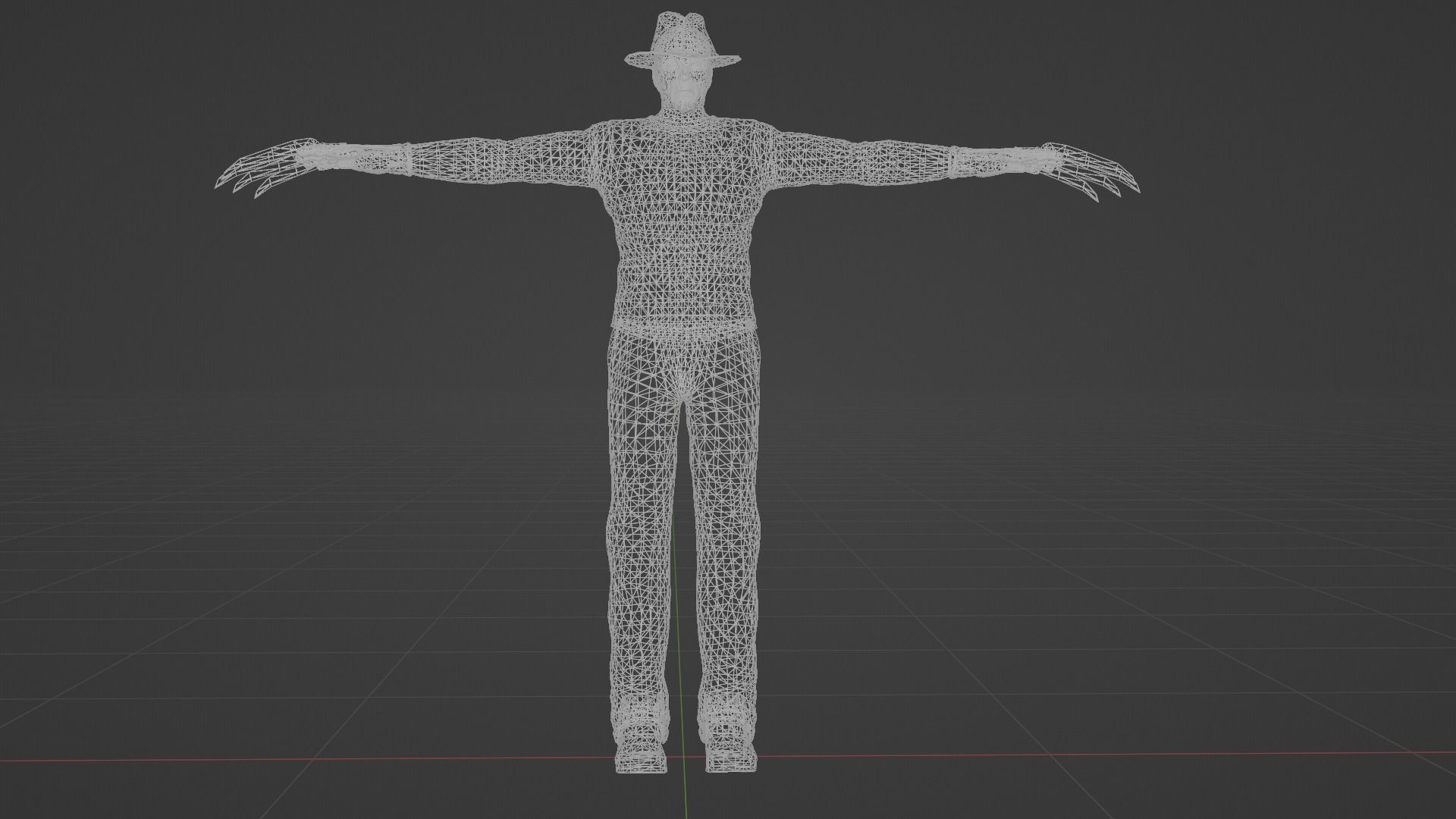 Freddy Krueger Low-poly 3D model_6