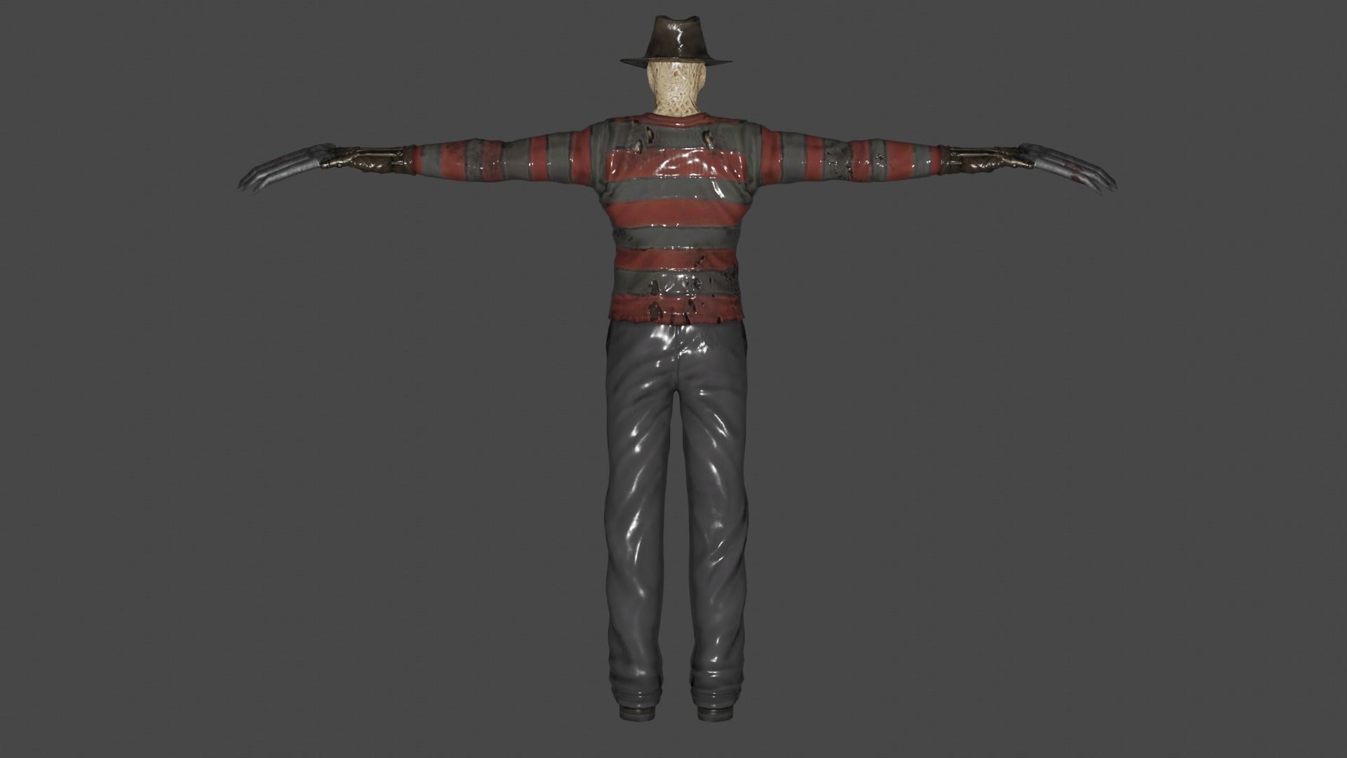 Freddy Krueger Low-poly 3D model_4