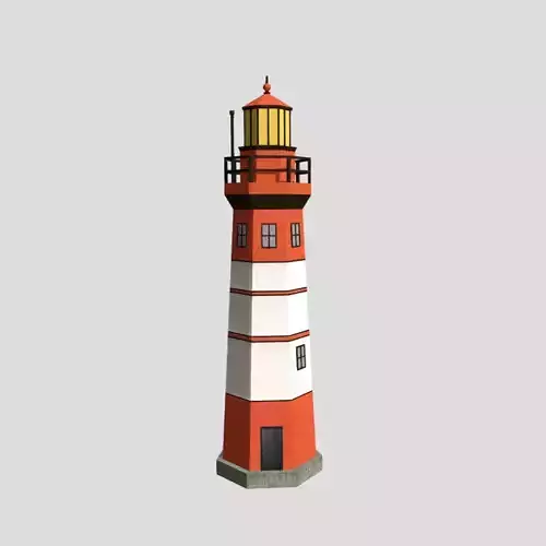 Lighthouse - Low-poly PBR Model Low-poly 3D model
